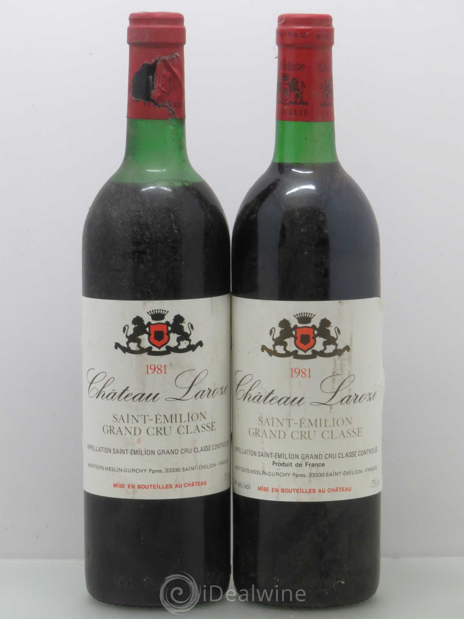 Château Laroze Grand Cru Classé 1981 - Lot de 2 bouteilles - 0