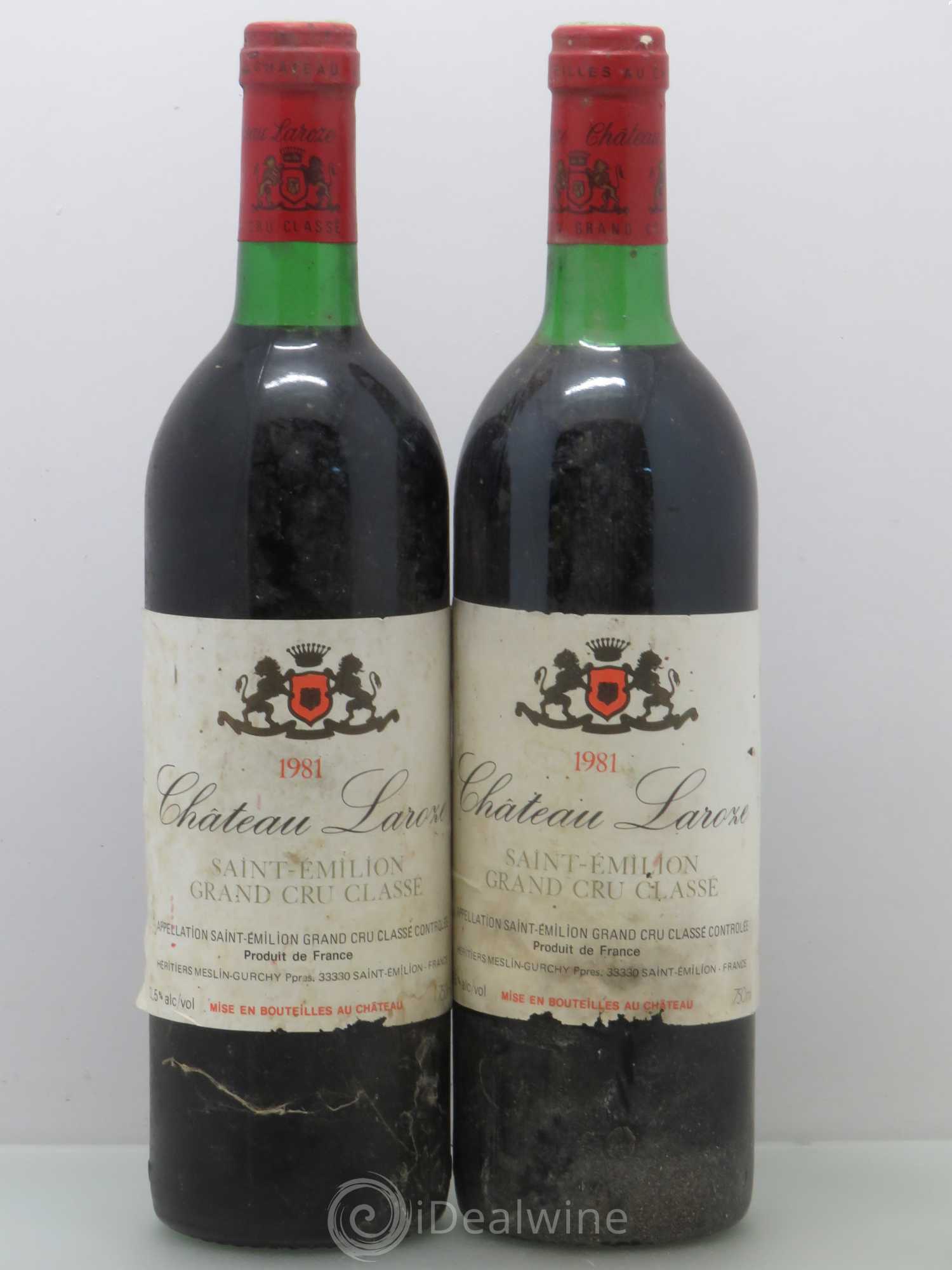 Château Laroze Grand Cru Classé 1981 - Lot de 2 bouteilles - 0