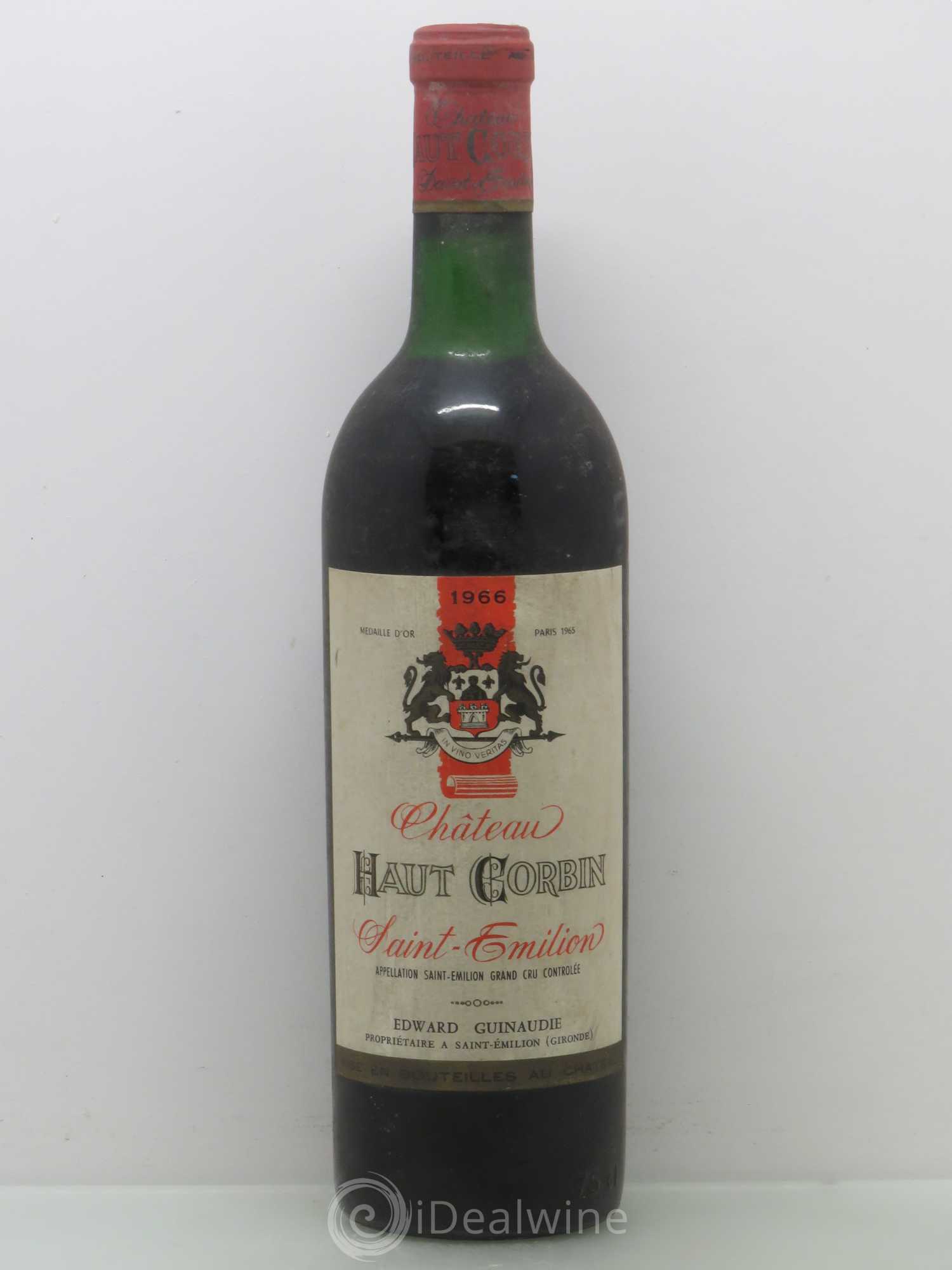 Château Haut Corbin Grand Cru 1966 - Lot de 1 bouteille - 0