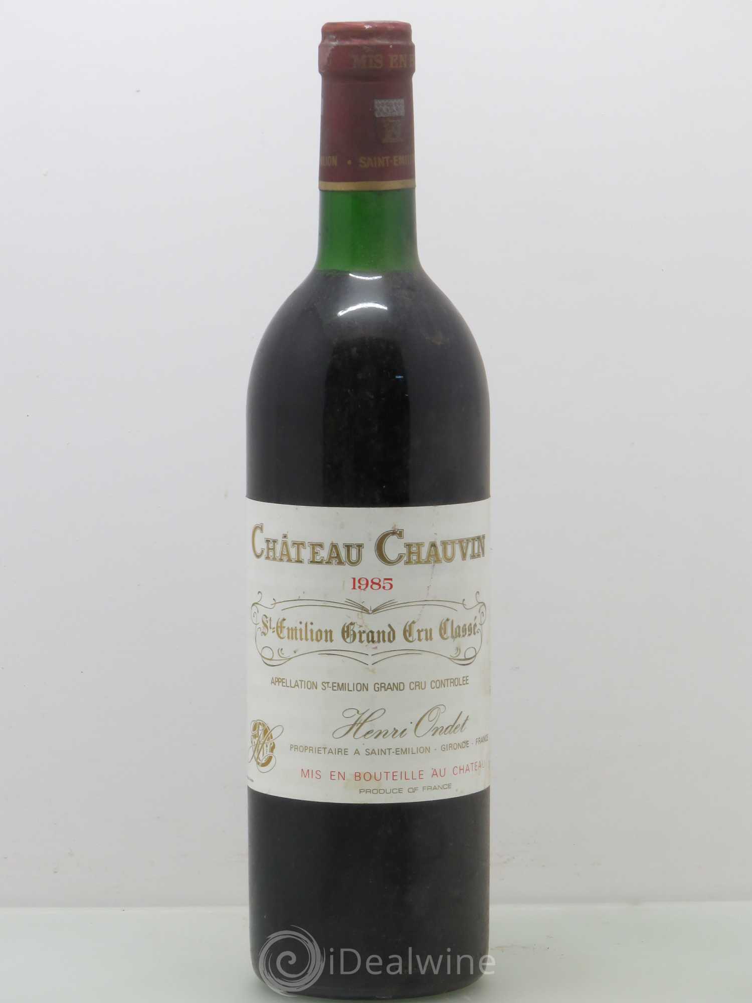 Château Chauvin Grand Cru Classé 1985 - Lot de 1 bouteille - 0