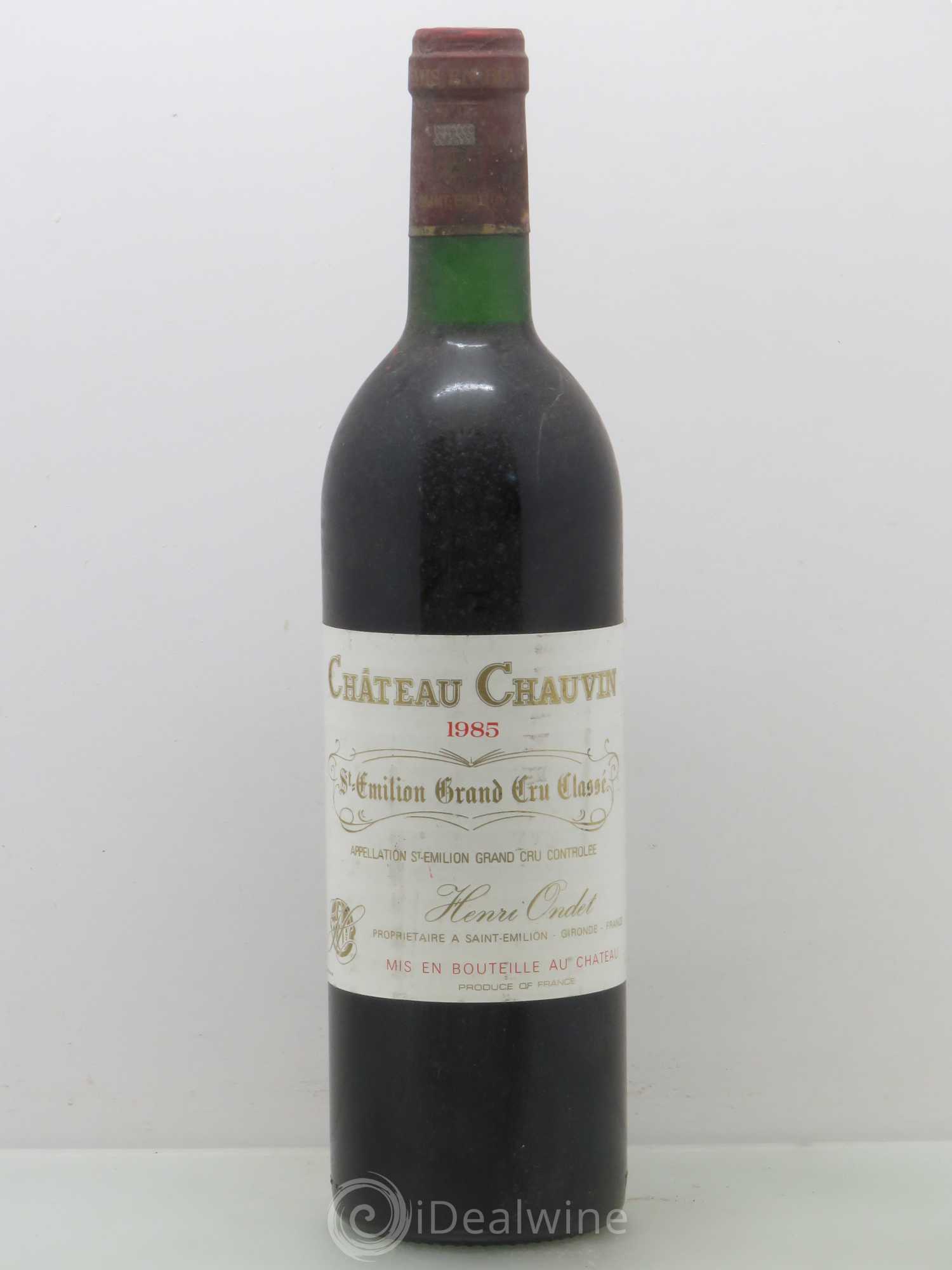 Château Chauvin Grand Cru Classé 1985 - Lot de 1 bouteille - 0
