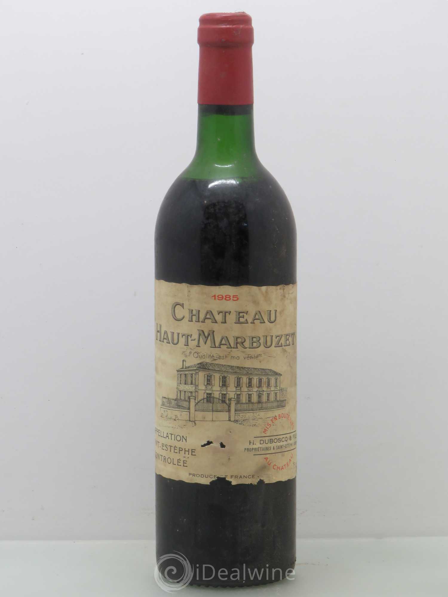 Château Haut Marbuzet 1985 - Lot de 1 bouteille - 0