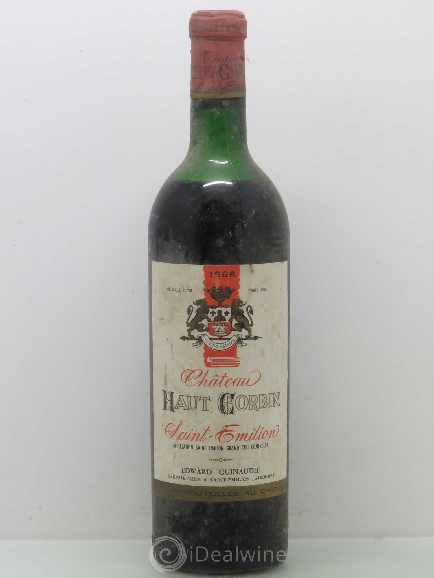 Château Haut Corbin Grand Cru 1966 - Lot de 1 bouteille - 0