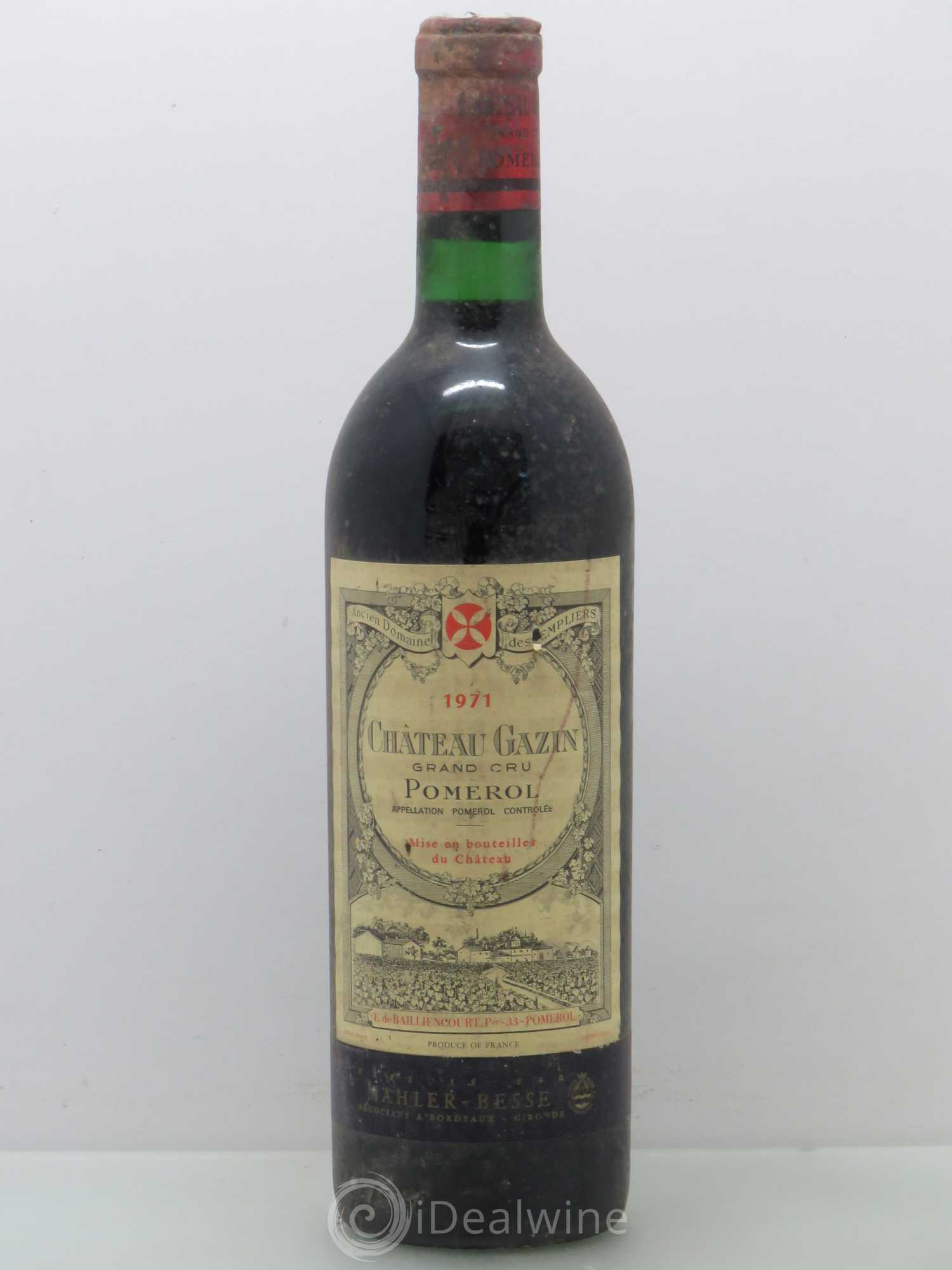 Château Gazin 1971 - Lot de 1 bouteille - 0