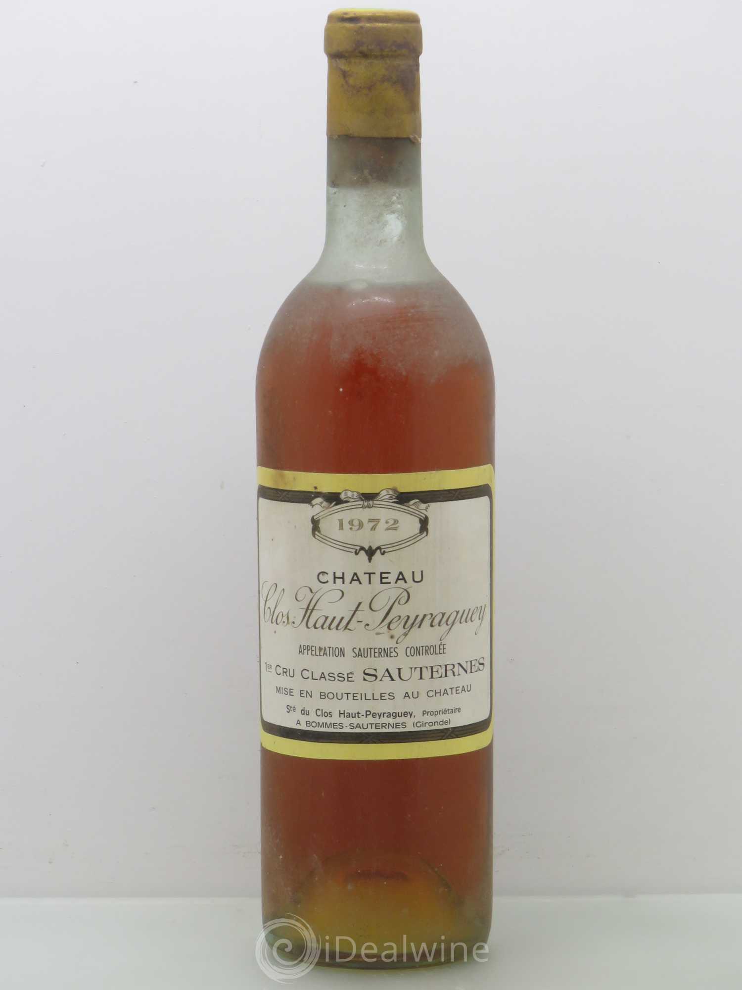 Clos Haut-Peyraguey 1er Grand Cru Classé 1972 - Lotto di 1 bottiglia - 0