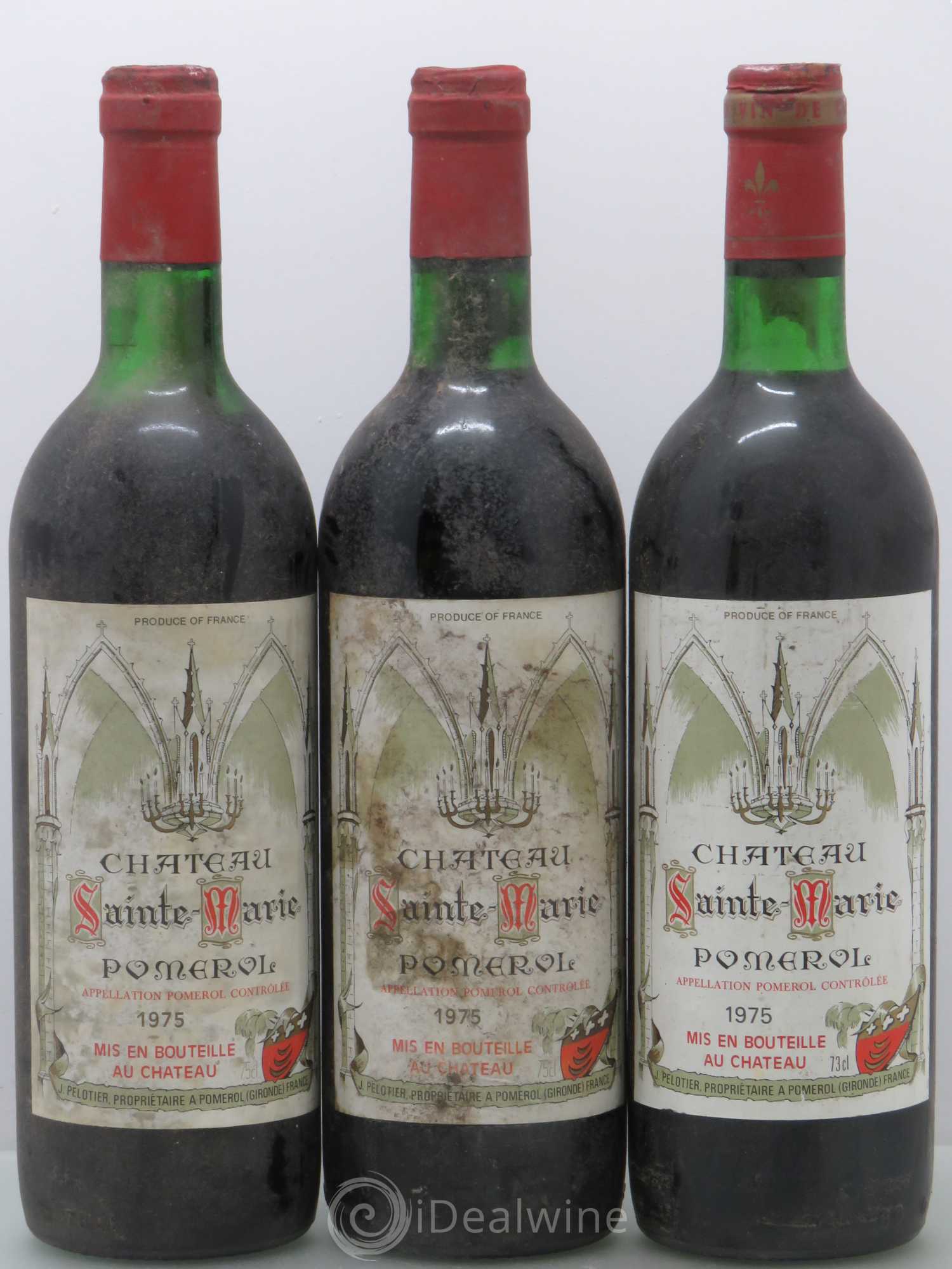 Divers Château Sainte Marie. Pomerol 1975 - Posten von 3 Flaschen - 0