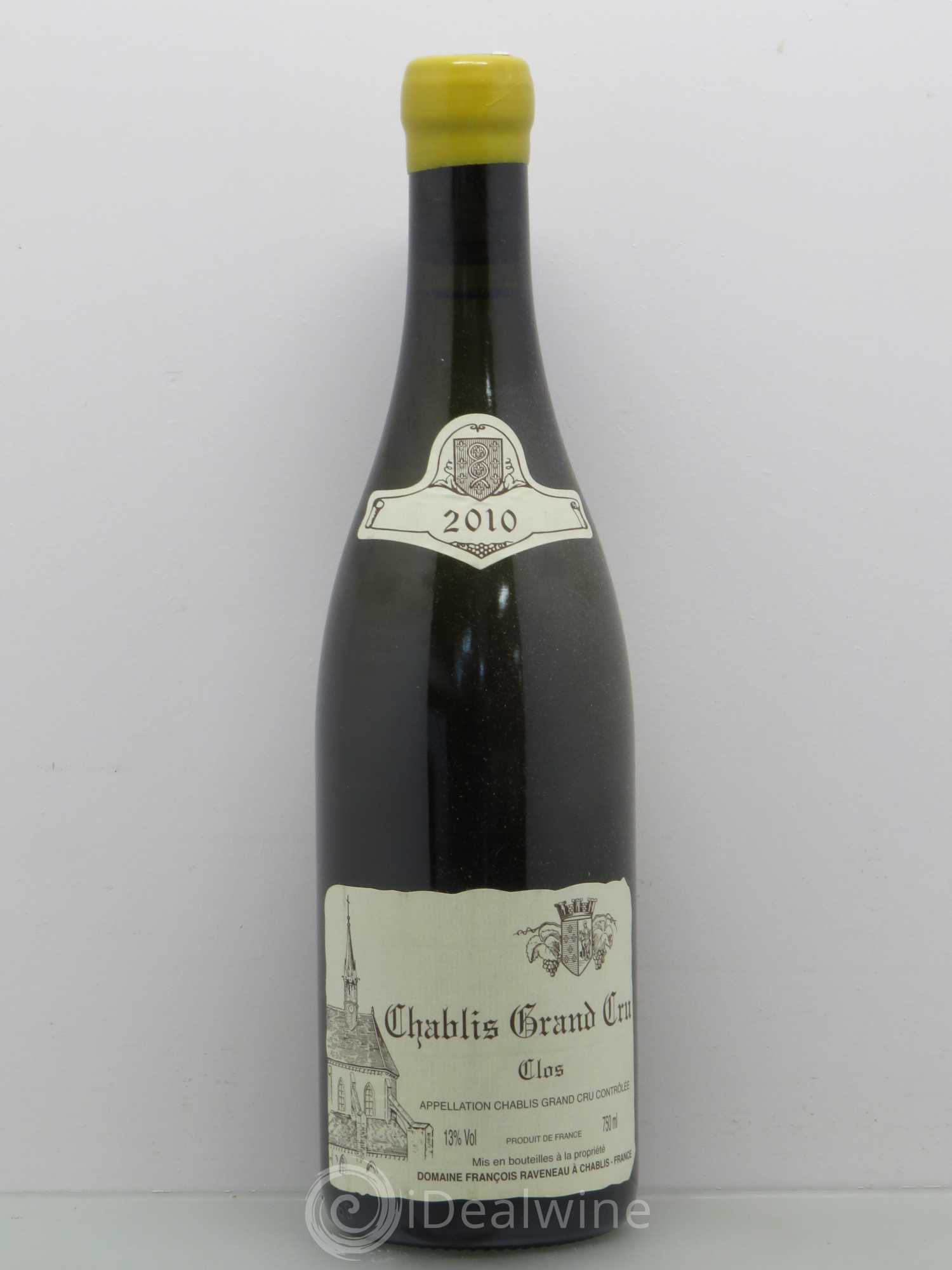 Chablis Grand Cru Clos Raveneau (Domaine) 2010 - Lot de 1 bouteille - 0