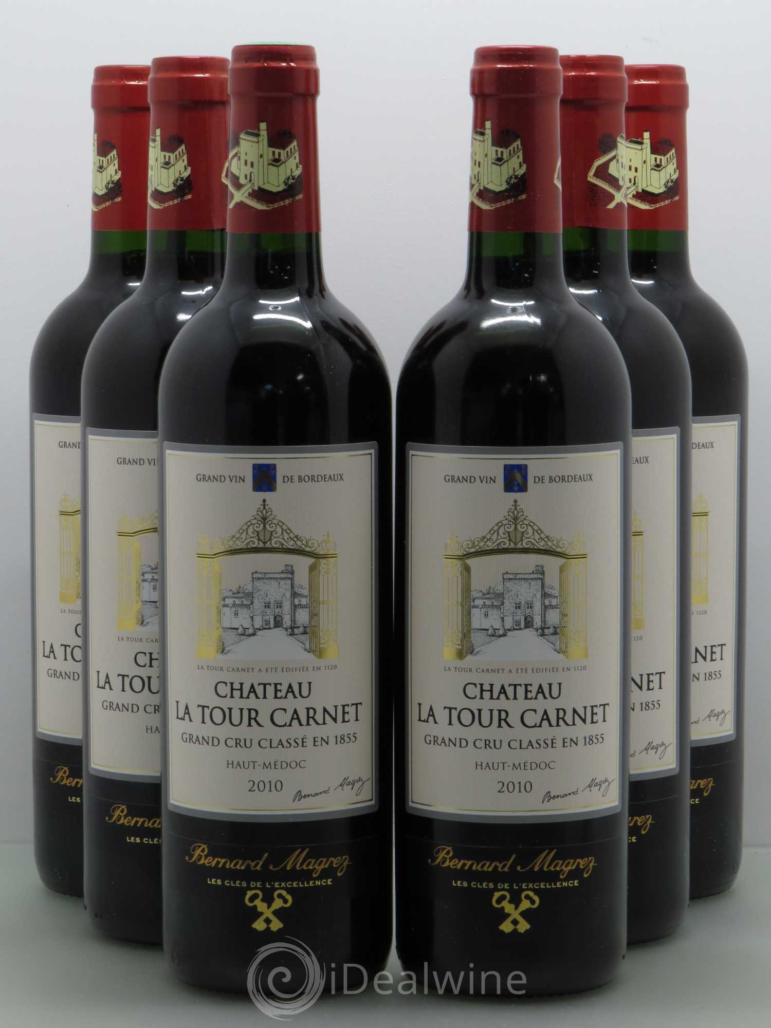 Château la Tour Carnet 4ème Grand Cru Classé 2010 - Lot de 6 bouteilles - 0