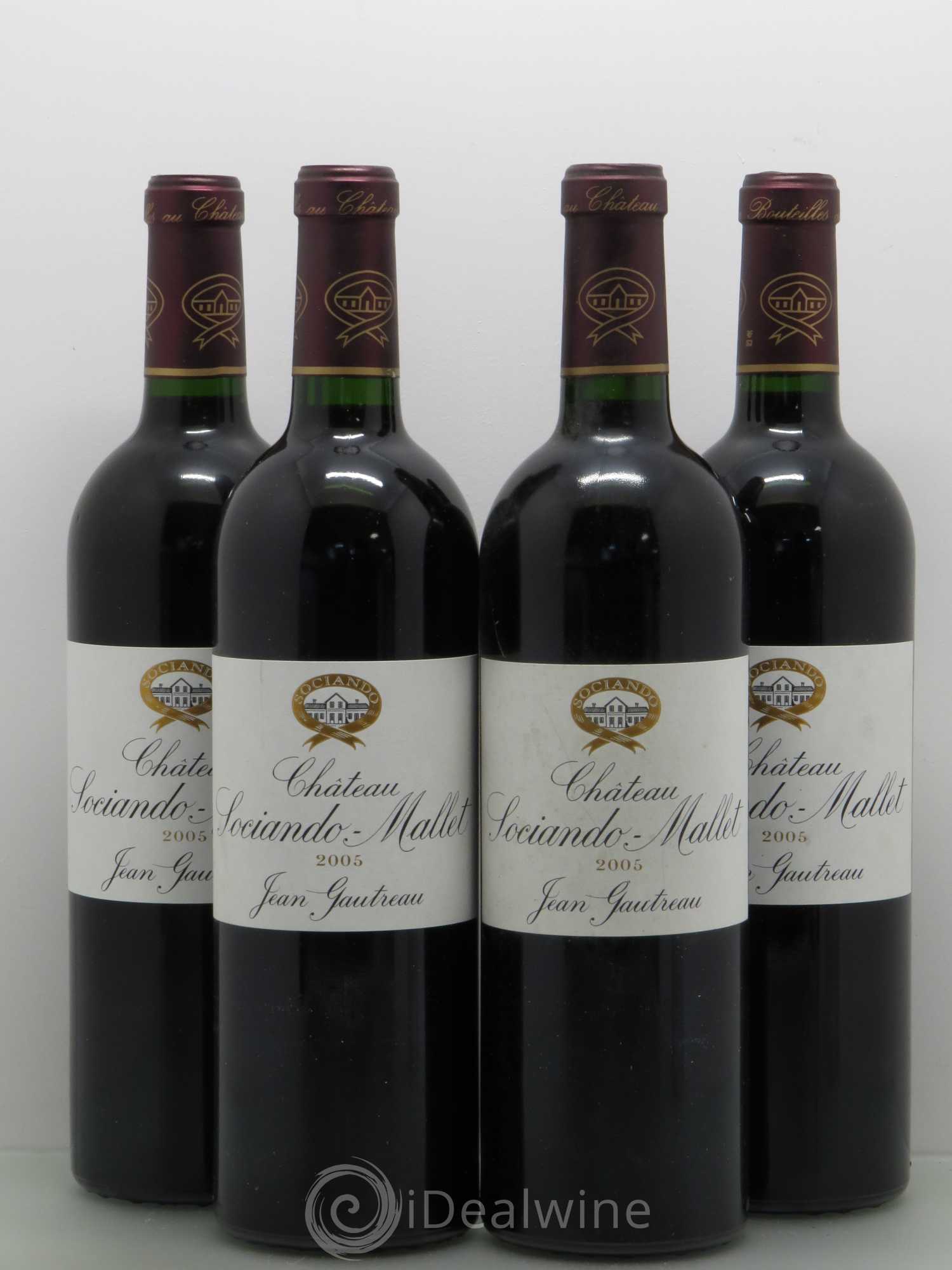 Château Sociando Mallet 2005 - Lot de 4 bouteilles - 0