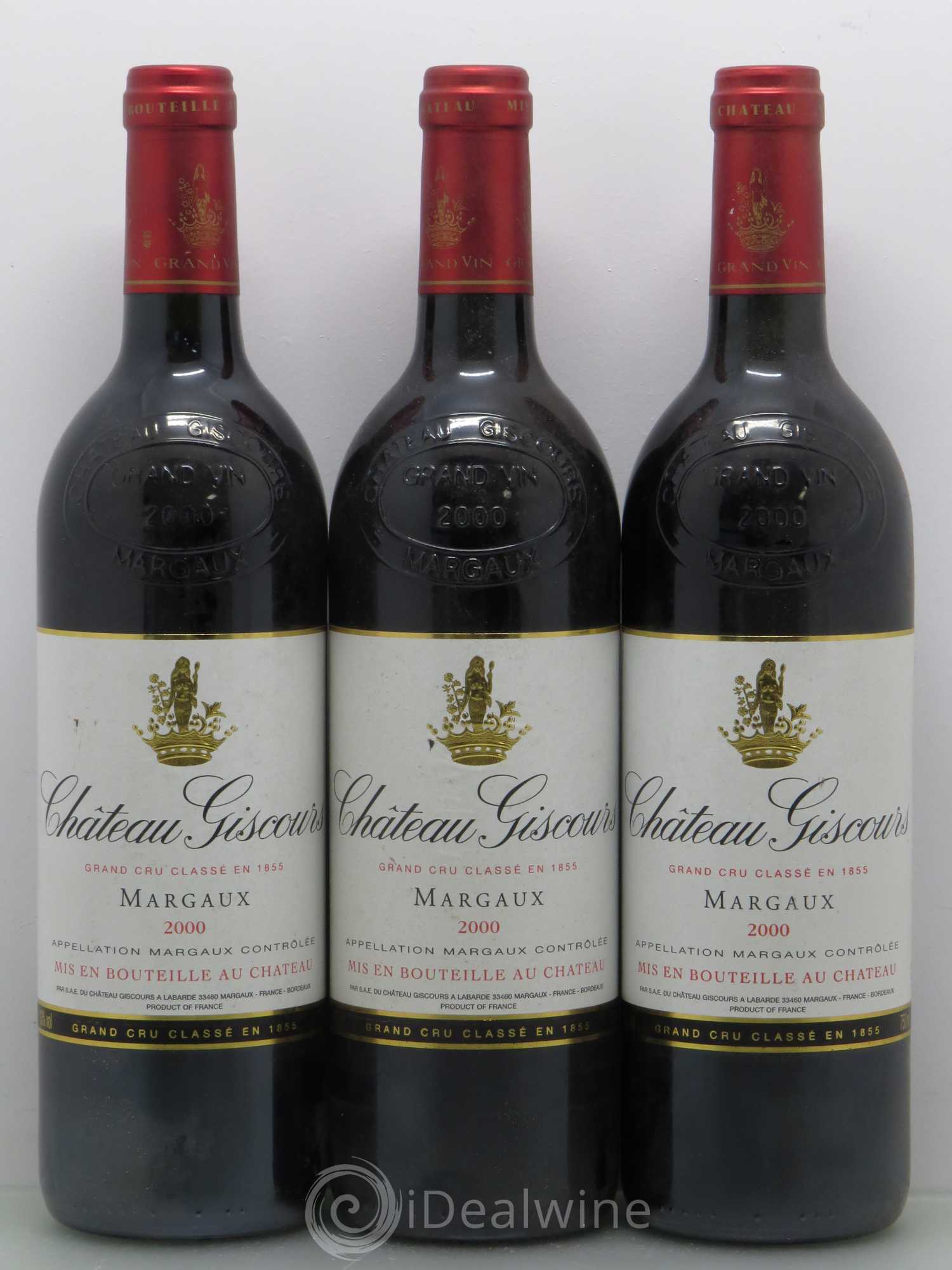 Château Giscours 3ème Grand Cru Classé 2000 - Lot de 3 bouteilles - 0