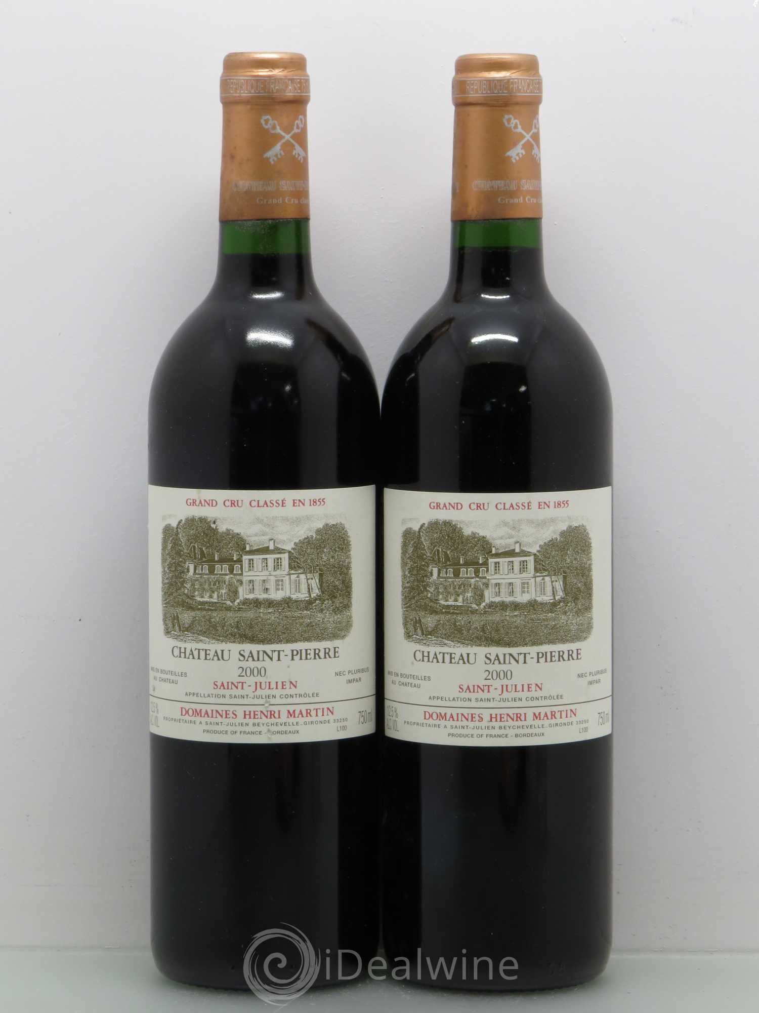 Château Saint-Pierre 4ème Grand Cru Classé 2000 - Lot de 2 bouteilles - 0
