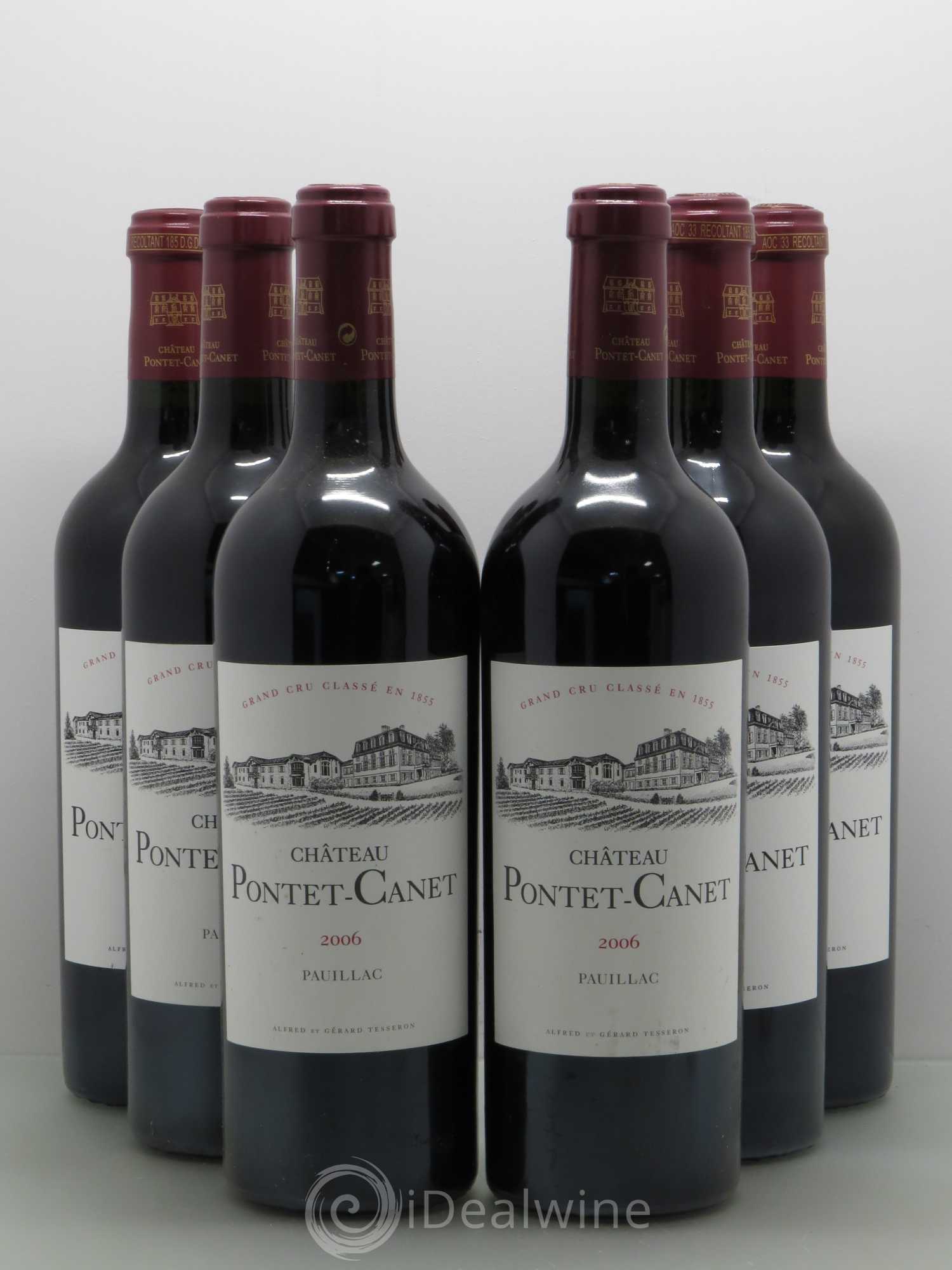 Château Pontet Canet 5ème Grand Cru Classé 2006 - Lot de 6 bouteilles - 0