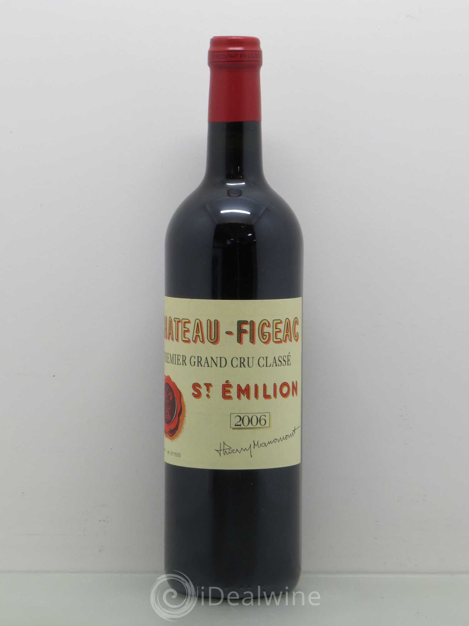 Château Figeac 1er Grand Cru Classé A 2006 - Lot de 1 bouteille - 0