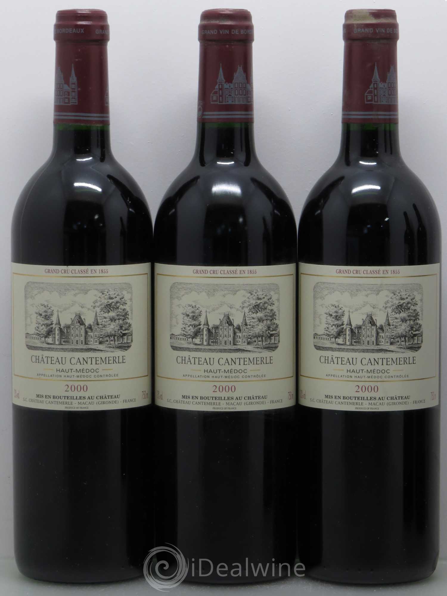 Château Cantemerle 5ème Grand Cru Classé 2000 - Lot de 5 bouteilles - 1