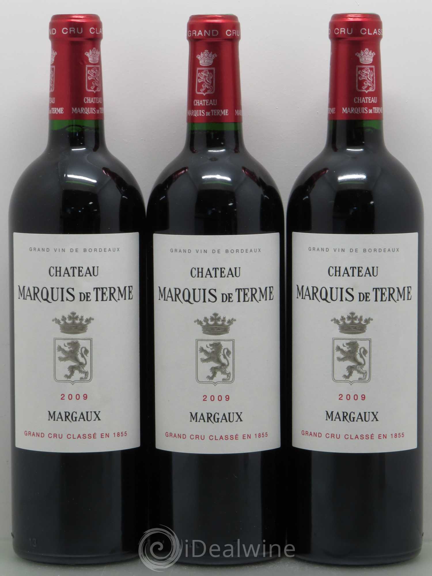 Château Marquis de Terme 4ème Grand Cru Classé 2009 - Lot de 3 bouteilles - 0