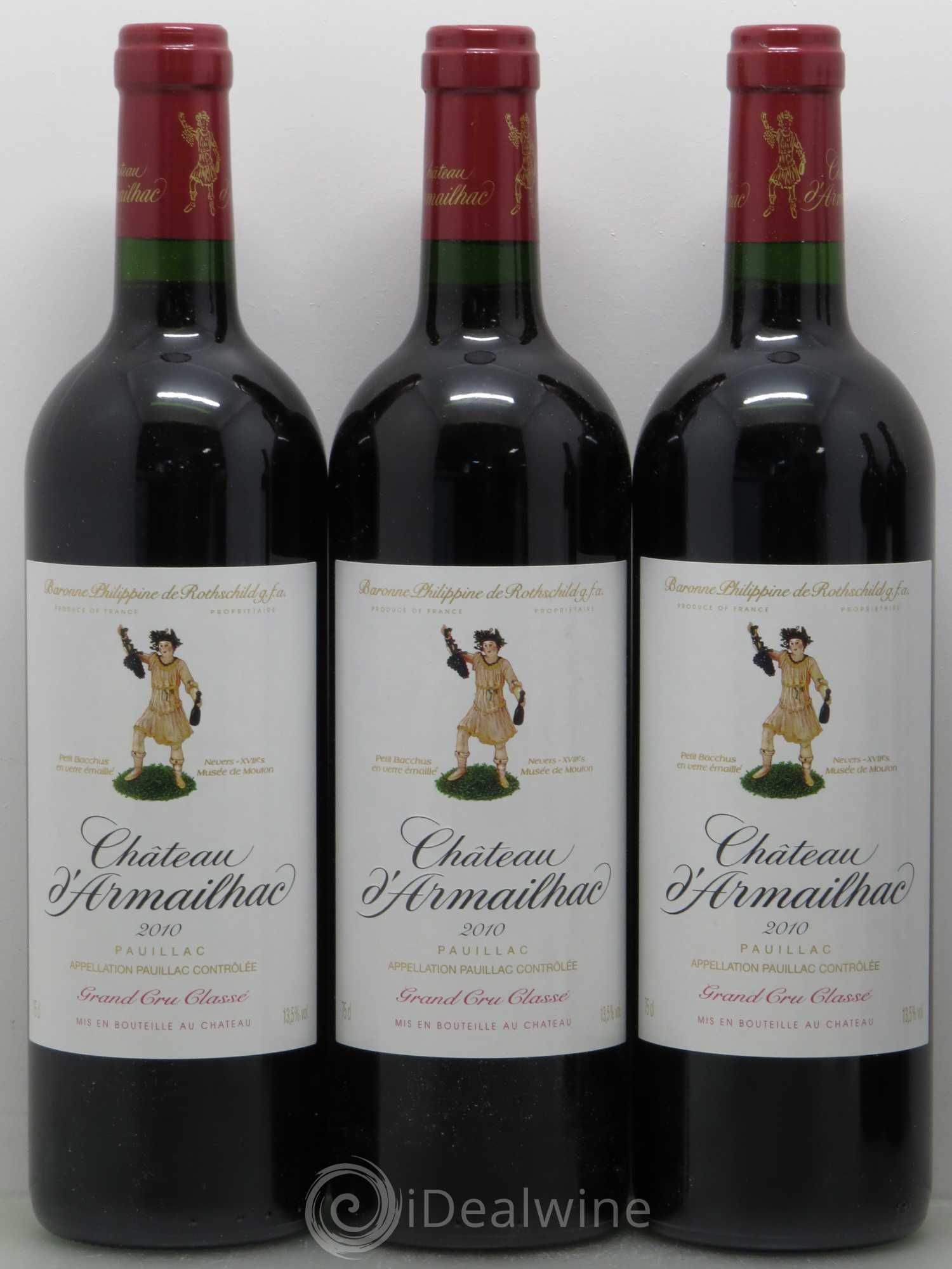 Château d' Armailhac - Mouton Baron(ne) Philippe 5ème Grand Cru Classé 2010 - Lot de 5 bouteilles - 1