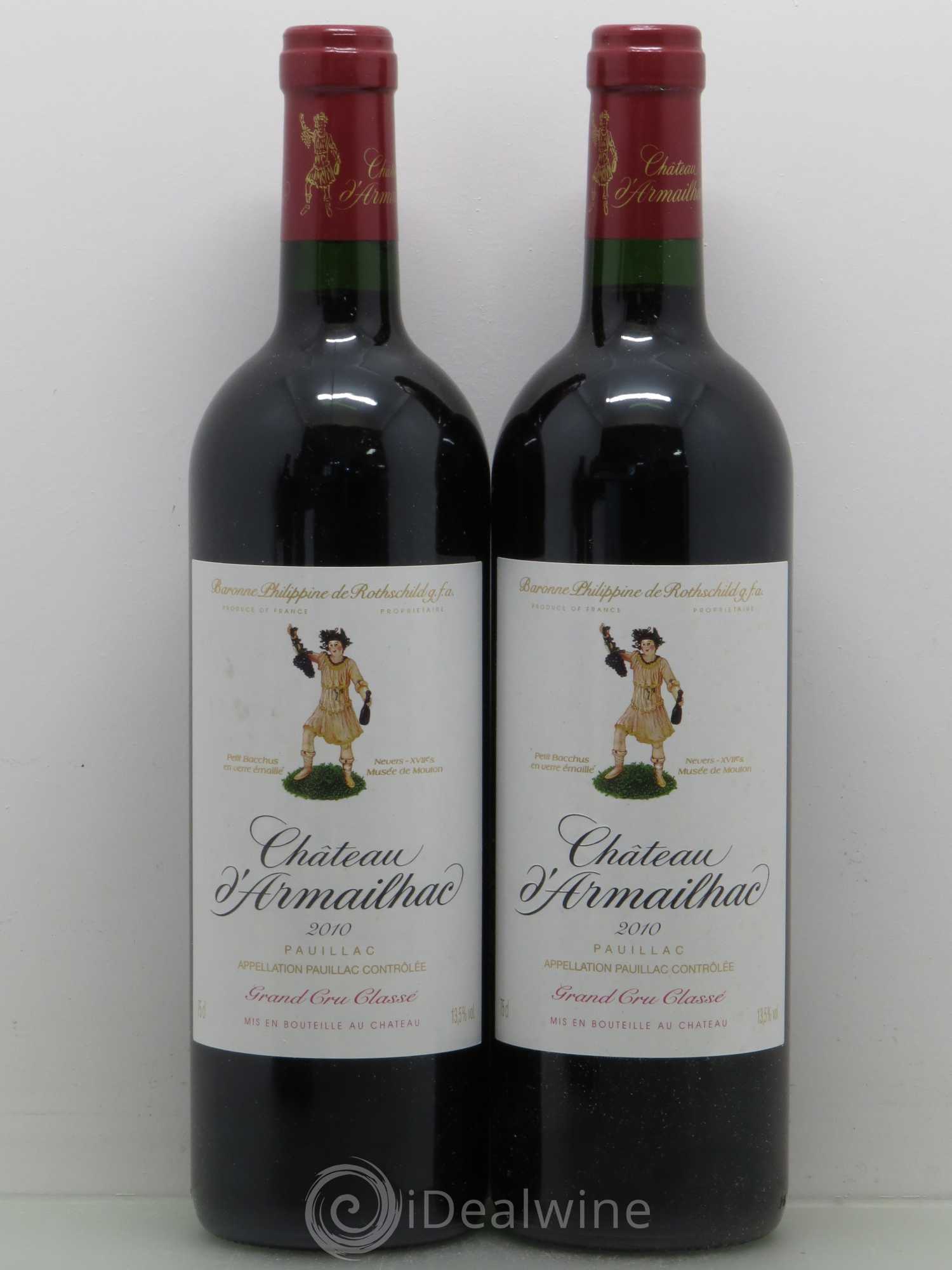 Château d' Armailhac - Mouton Baron(ne) Philippe 5ème Grand Cru Classé 2010 - Lot de 5 bouteilles - 2