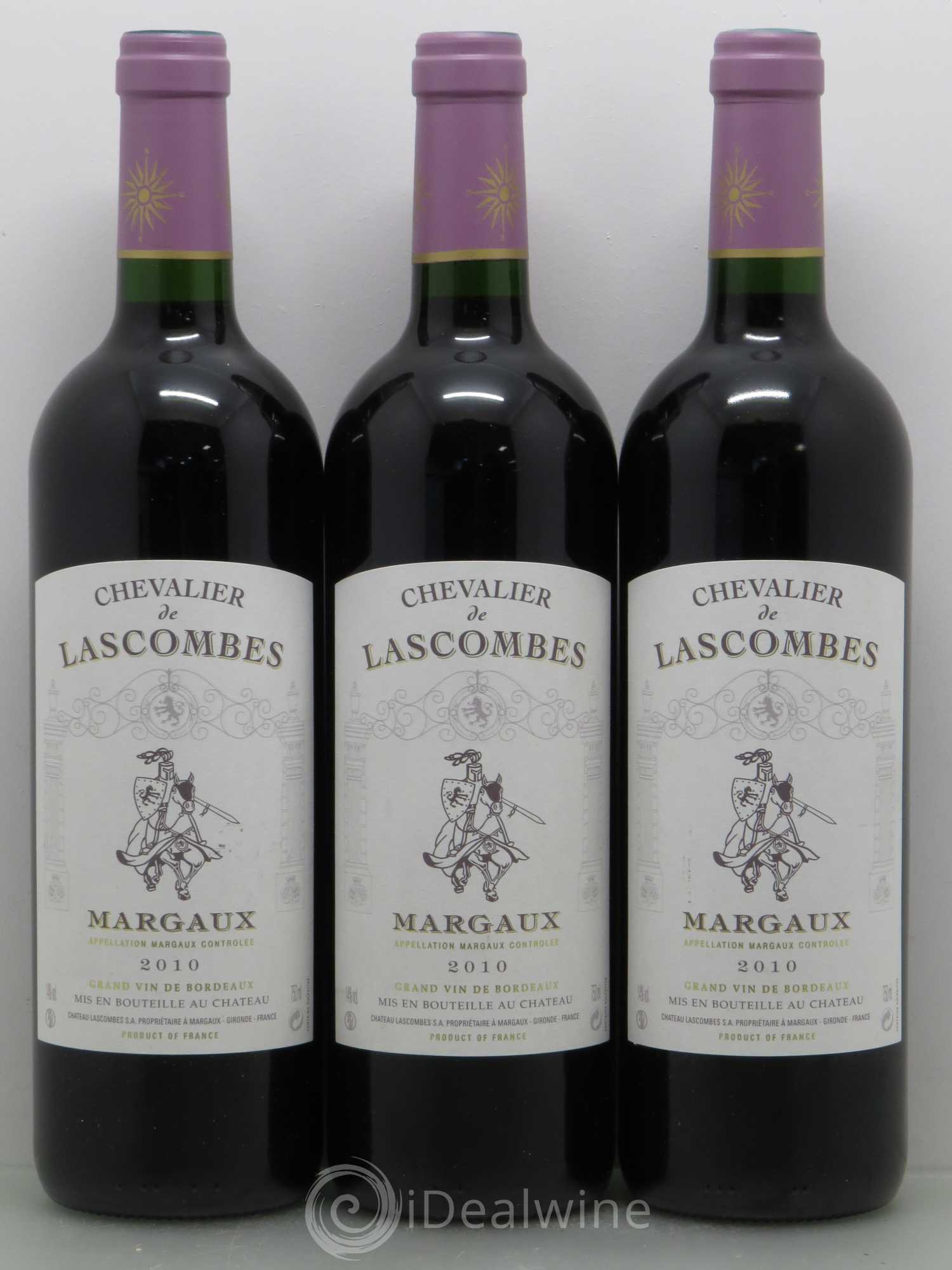 Chevalier de Lascombes Second Vin 2010 - Lot de 3 bouteilles - 0