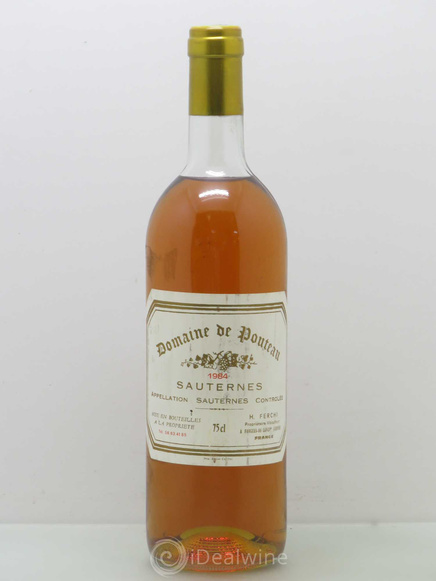 Sauternes Domaine De Pouteau. Sauternes 1984 - Posten von 1 Flasche - 0