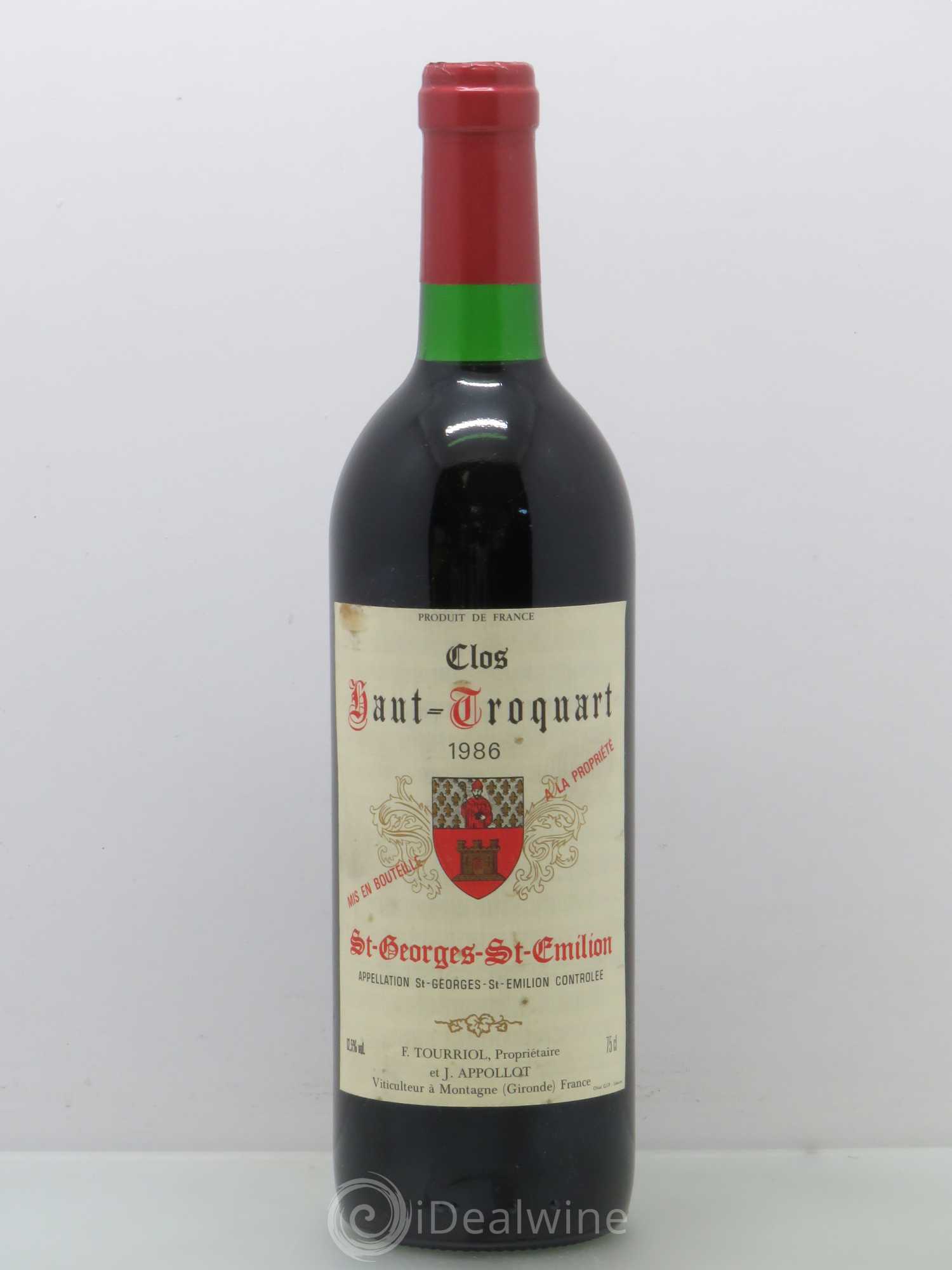 Bordeaux Clos Haut Troquart. St Georges st emilion 1986 - Posten von 1 Flasche - 0