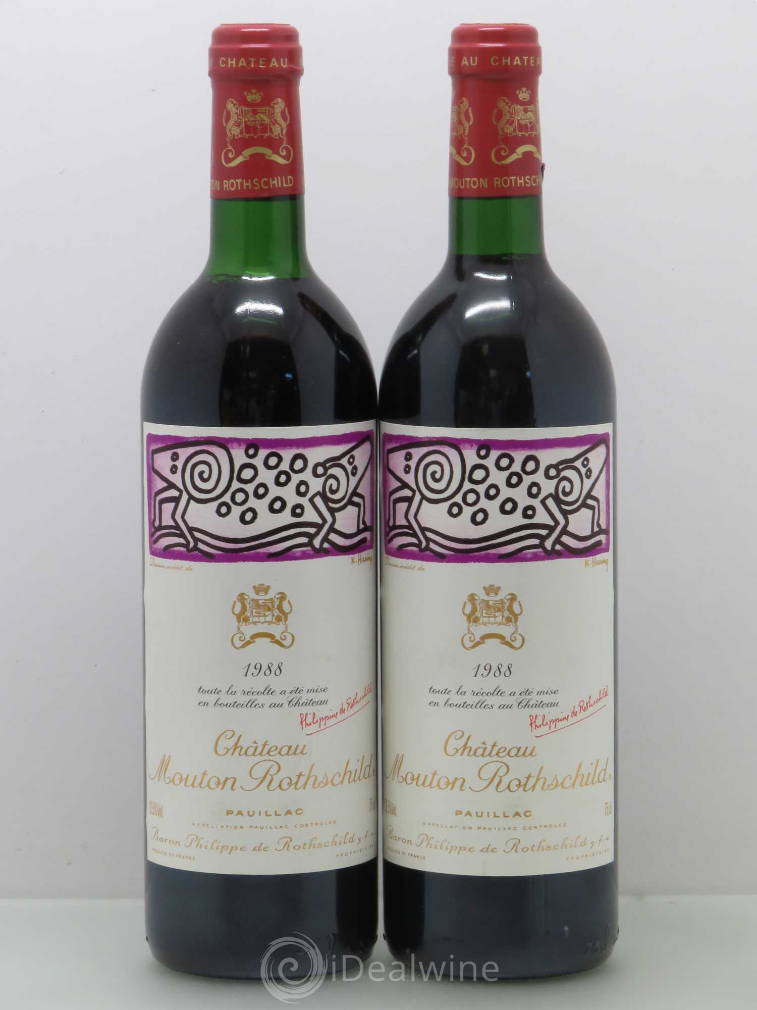 Château Mouton Rothschild 1er Grand Cru Classé 1988 - Lot de 5 bouteilles - 2