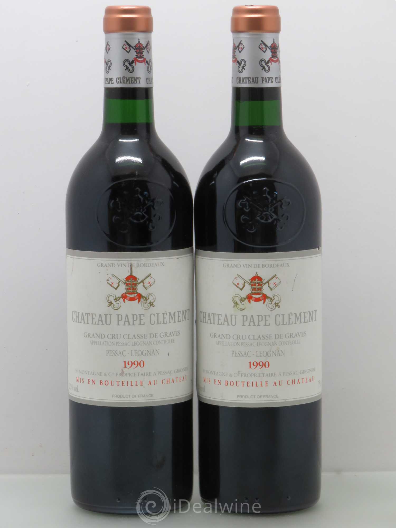 Château Pape Clément Cru Classé de Graves 1990 - Lot de 2 bouteilles - 0