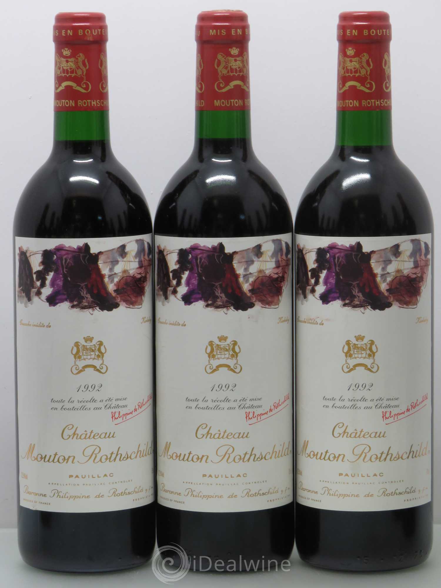 Château Mouton Rothschild 1er Grand Cru Classé 1992 - Lot de 12 bouteilles - 1