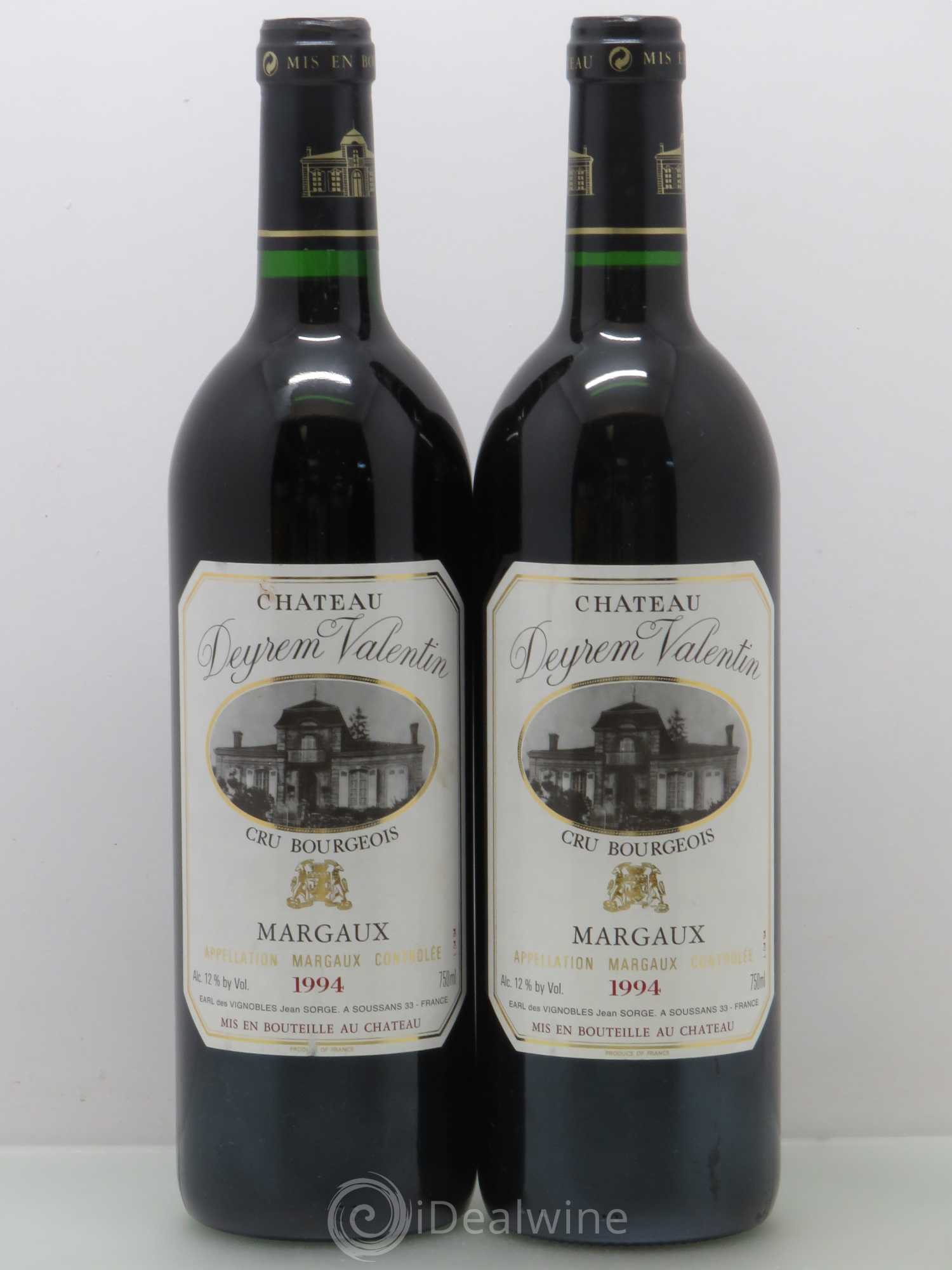 Château Deyrem Valentin Cru Bourgeois 1994 - Lot de 2 bouteilles - 0