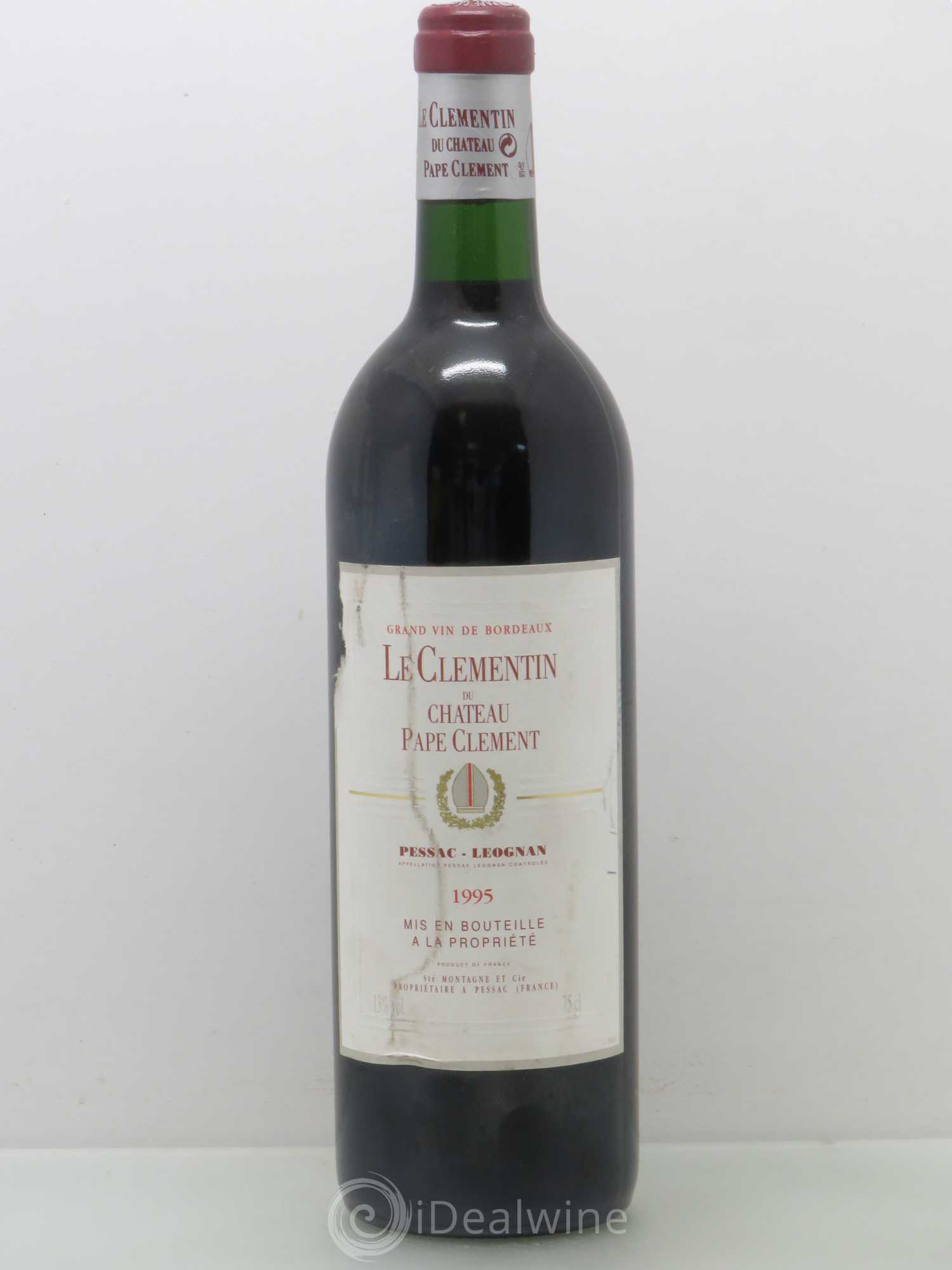 Le Clémentin de Pape Clément Second Vin 1995 - Lot de 1 bouteille - 0