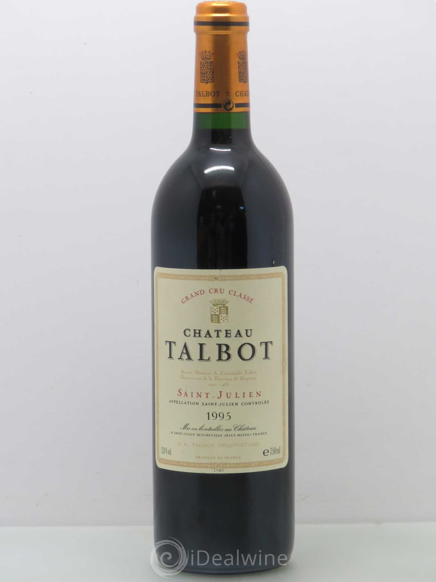 Château Talbot 4ème Grand Cru Classé 1995 - Lot de 1 bouteille - 0