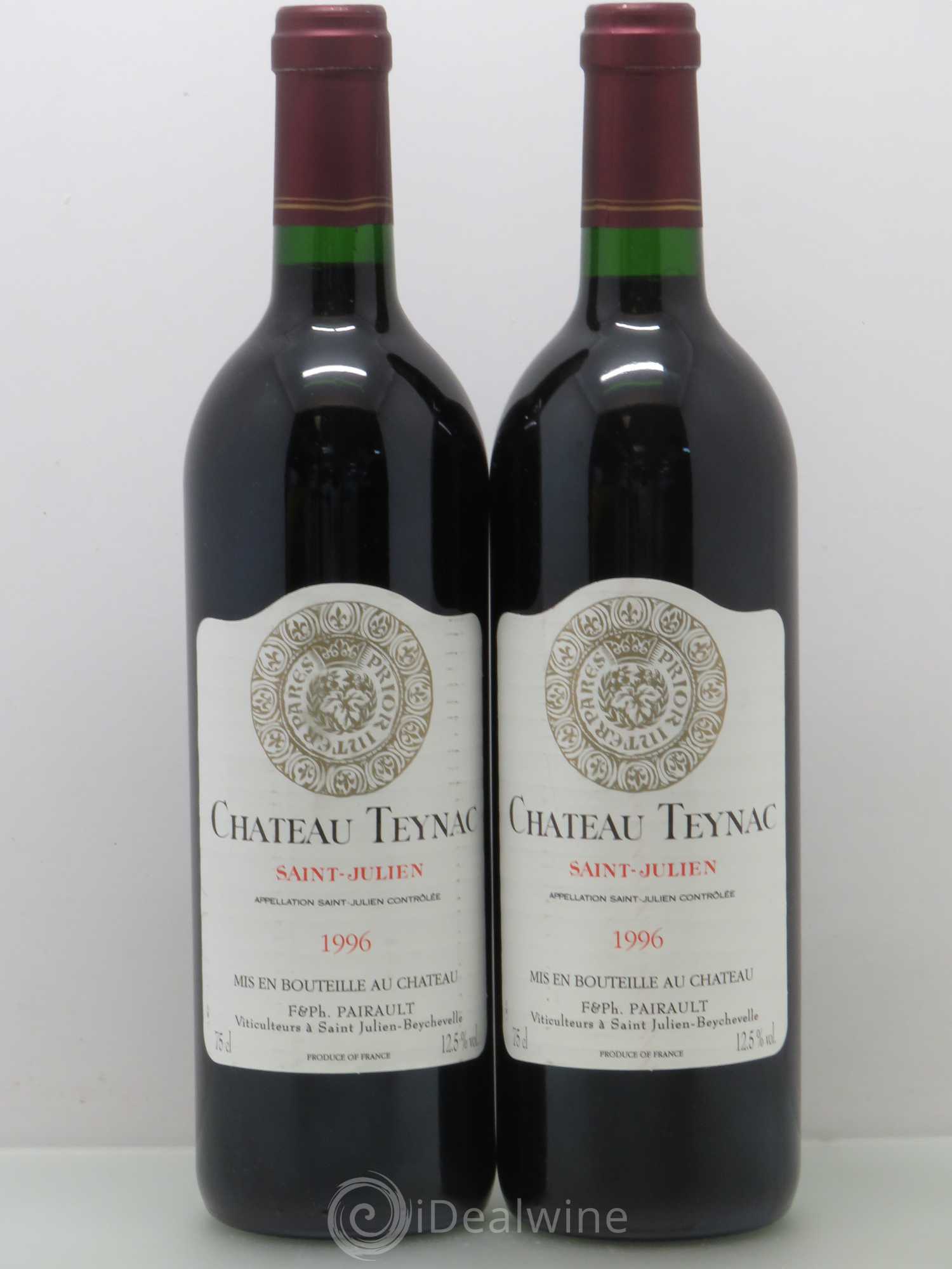 Bordeaux Château Teynac. St Julien 1996 - Posten von 2 Flaschen - 0