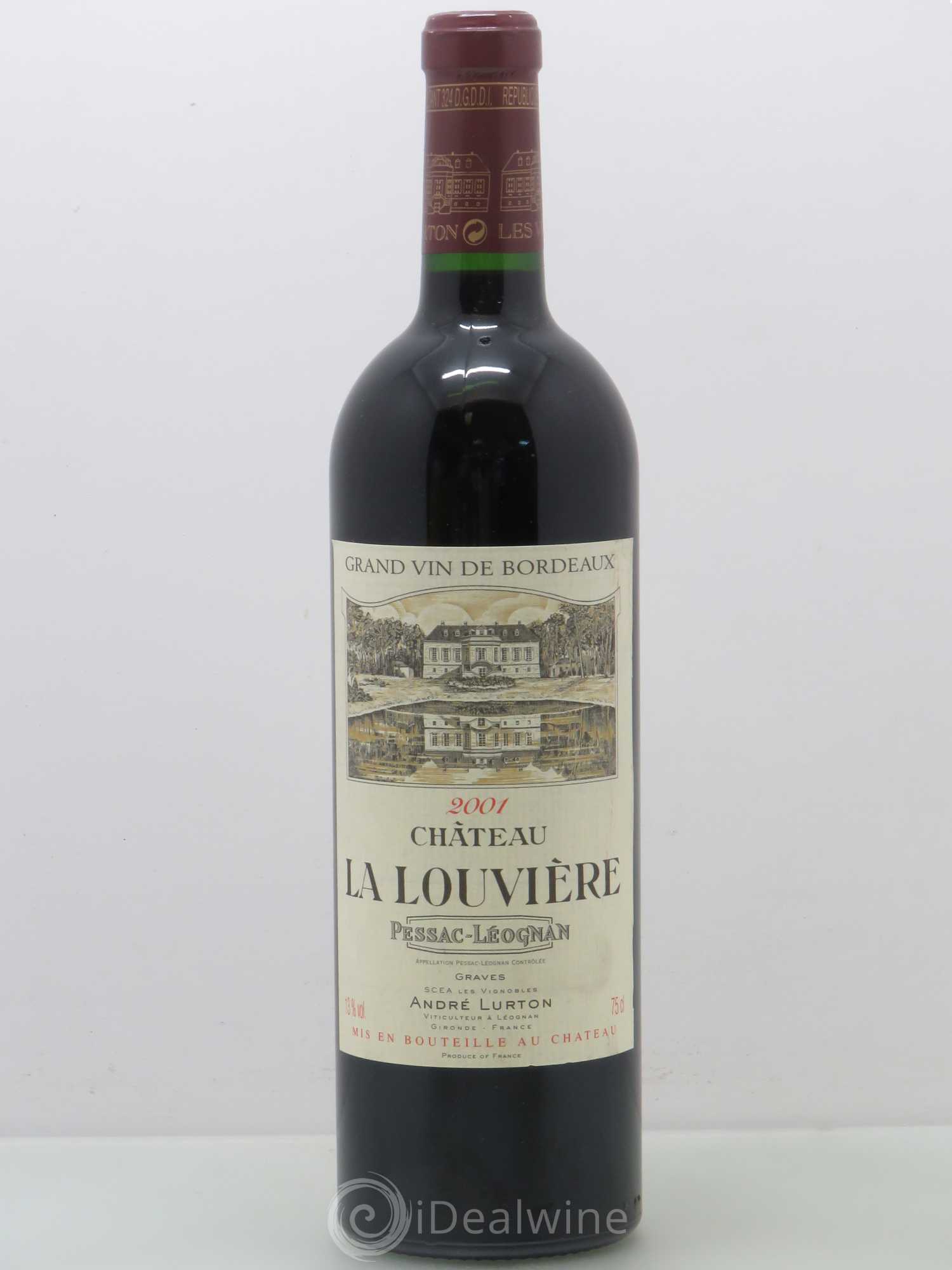 Château la Louvière 2001 - Lot de 1 bouteille - 0