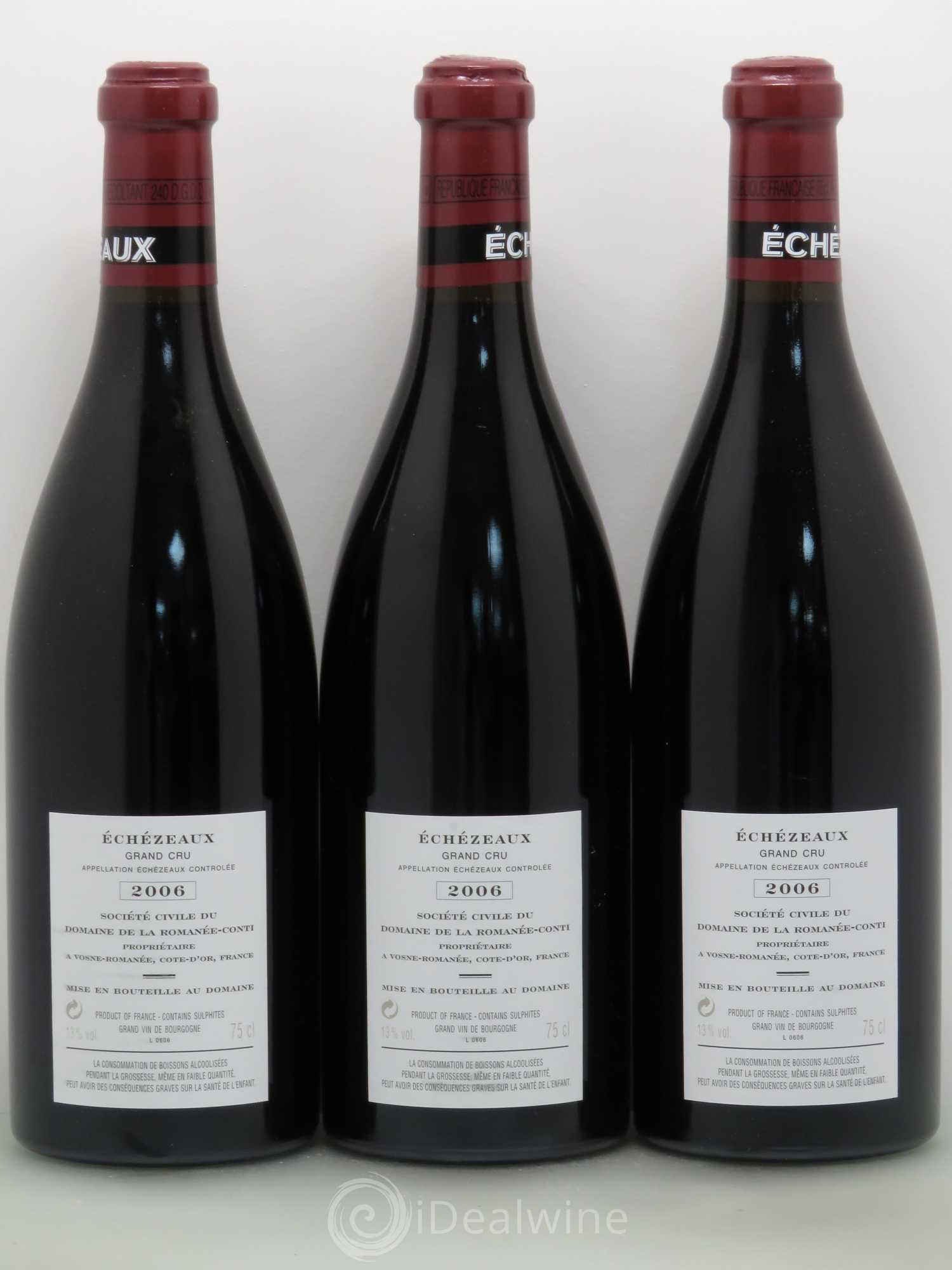 Assortiment 2006 Domaine de la Romanée-Conti (1 Romanée-Conti, 2 La Tâche, 2 Romanée Saint-Vivant, 1 Grands-Echézeaux, 3 Echézeaux) 2006 - Posten von 9 Flaschen - 2