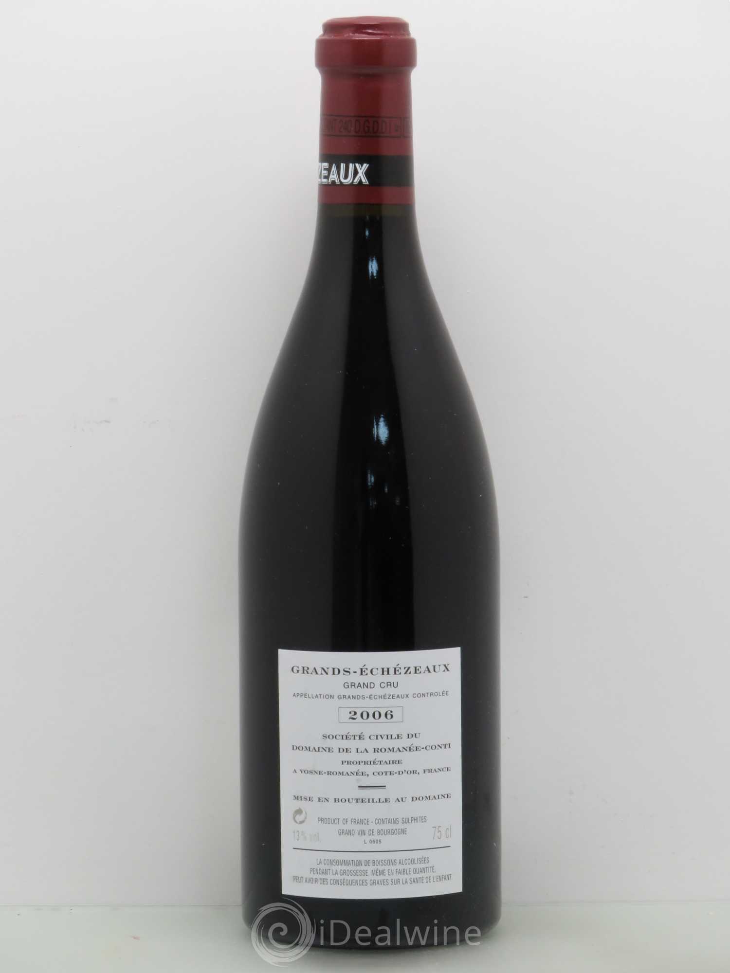 Assortiment 2006 Domaine de la Romanée-Conti (1 Romanée-Conti, 2 La Tâche, 2 Romanée Saint-Vivant, 1 Grands-Echézeaux, 3 Echézeaux) 2006 - Posten von 9 Flaschen - 8