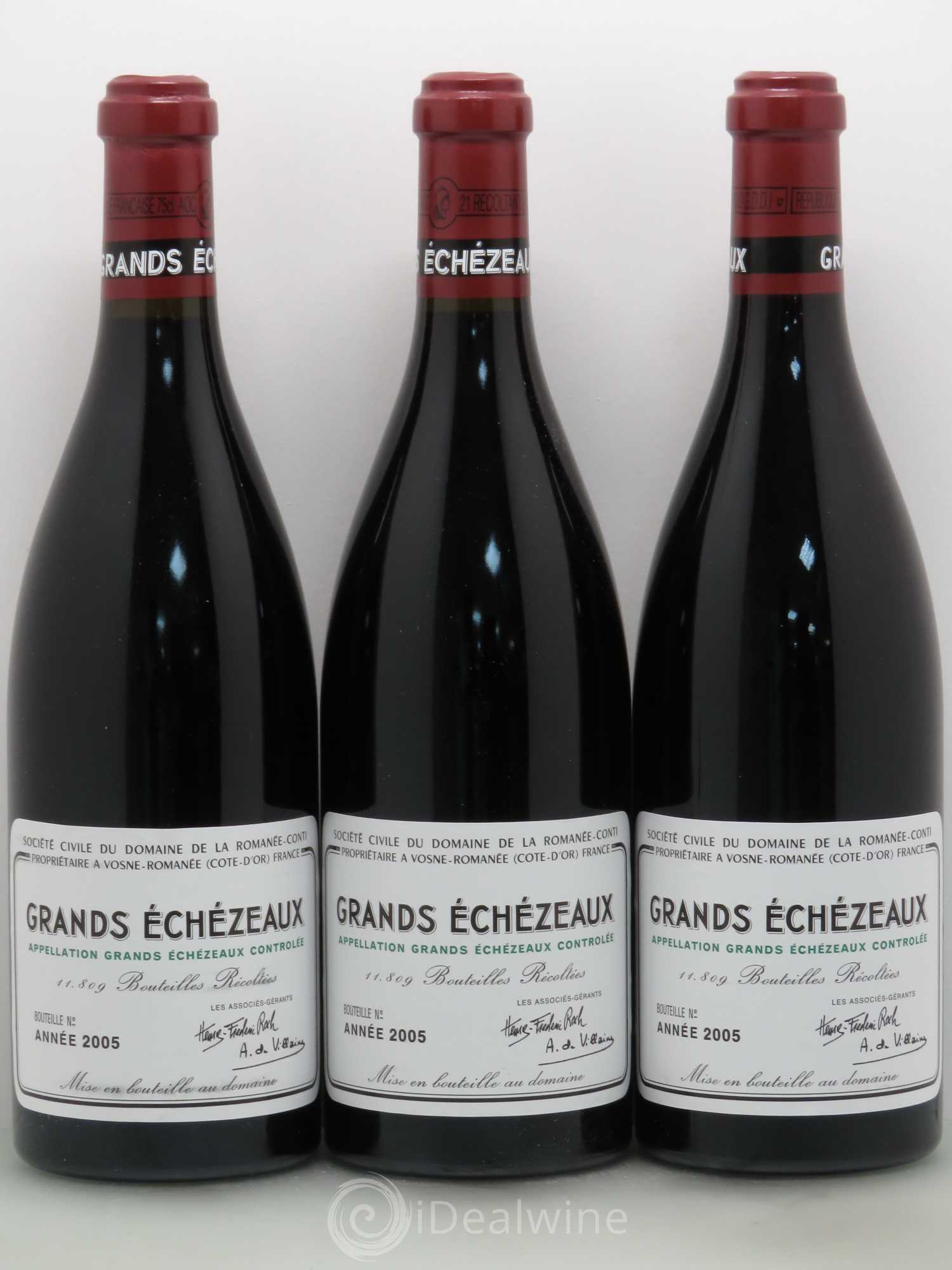 Bourgogne Assortiment 2005 du Domaine de la Romanée-Conti (1 Romanée-Conti, 1 Richebourg, 3 Grands-Echézeaux, 3 Echézeaux) 2005 - Posten von 8 Flaschen - 3
