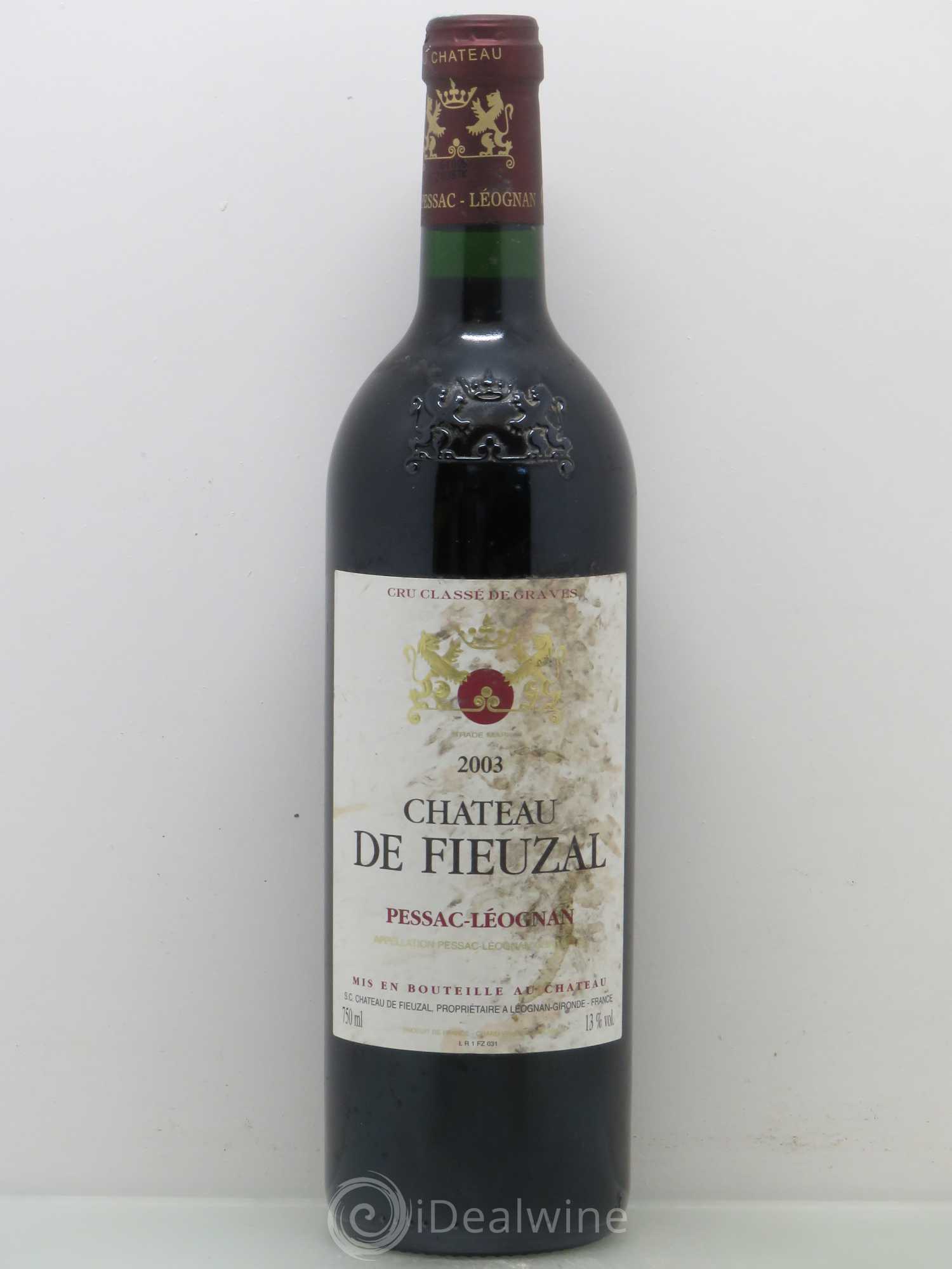 Château de Fieuzal Cru Classé de Graves 2003 - Lot de 1 bouteille - 0
