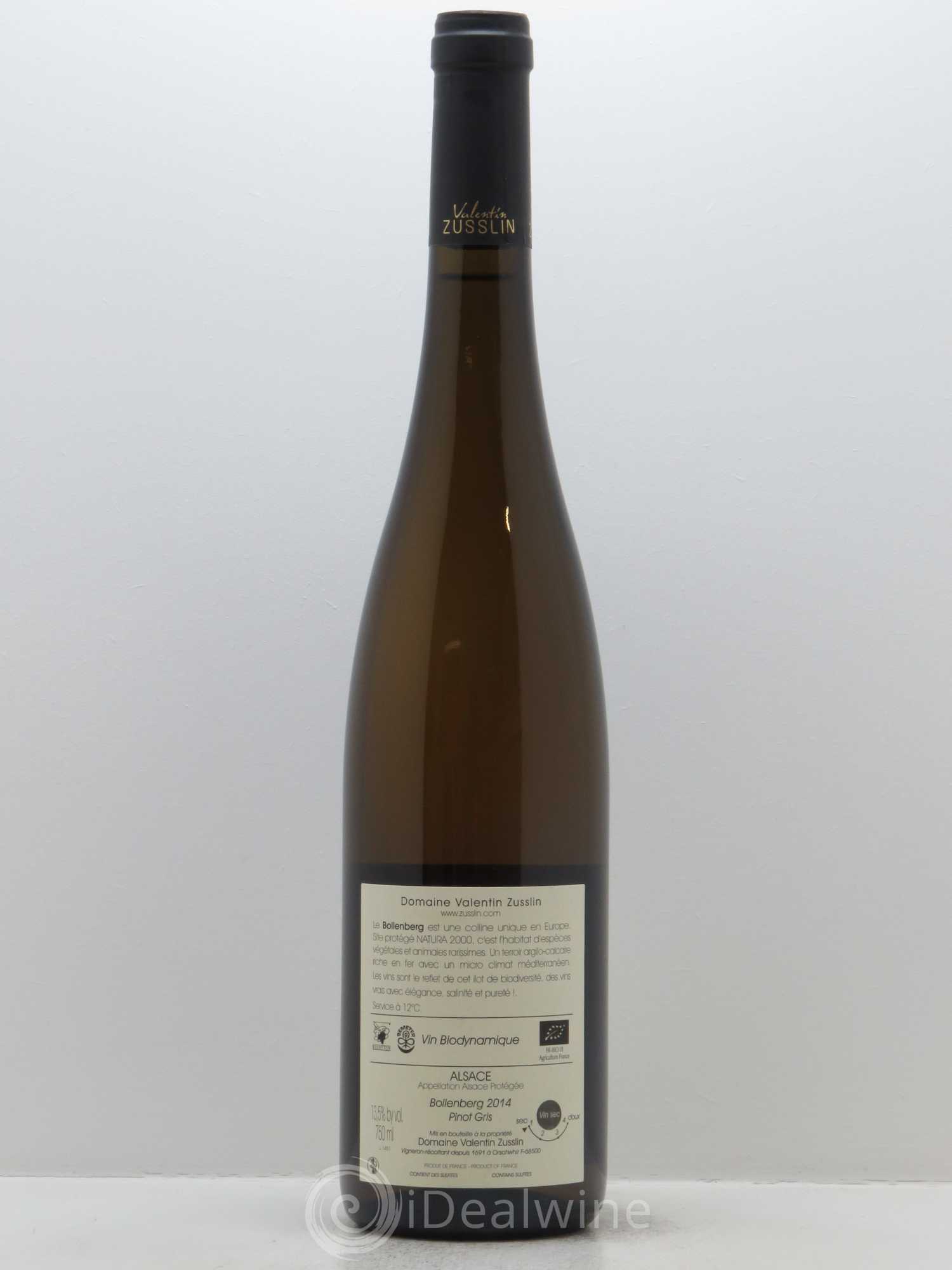 Alsace Pinot Gris Bollenberg Valentin Zusslin (Domaine) 2014 - Lot de 1 bouteille - 1