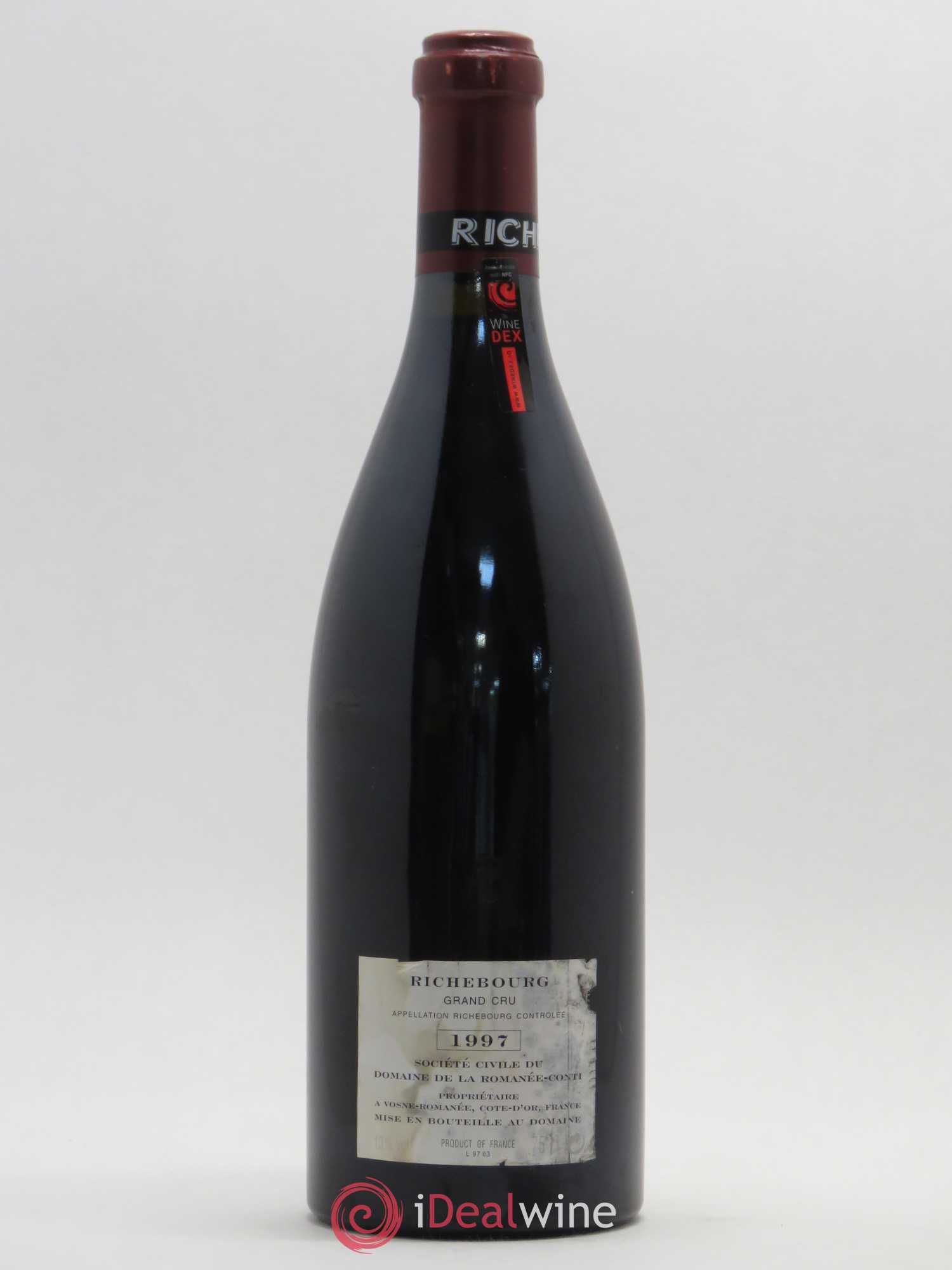 Richebourg Grand Cru Domaine de la Romanée-Conti 1997 - Lot de 1 bouteille - 1