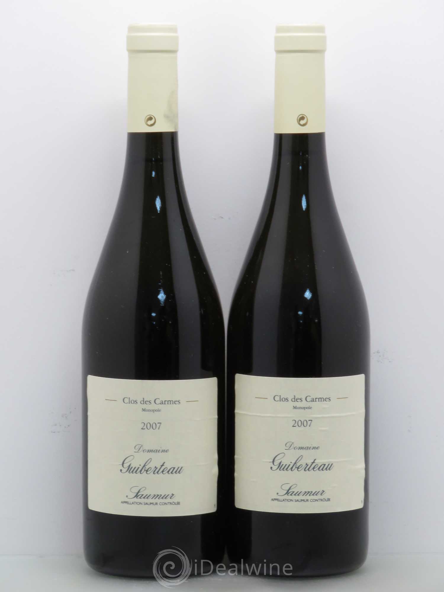 Saumur Domaine Guiberteau Clos des Carmes 2007 - Posten von 2 Flaschen - 0