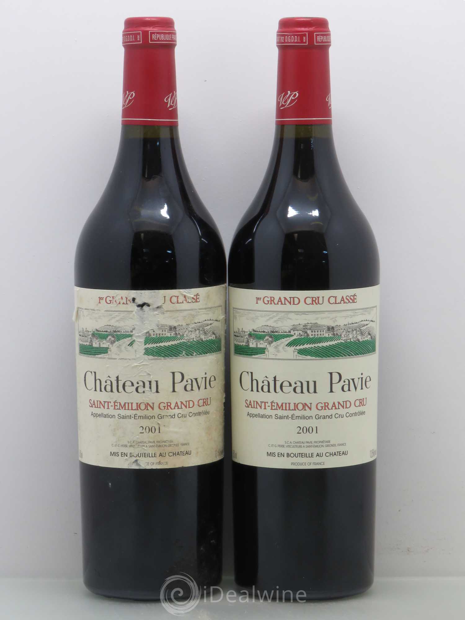 Château Pavie 1er Grand Cru Classé A 2001 - Lot de 2 bouteilles - 0