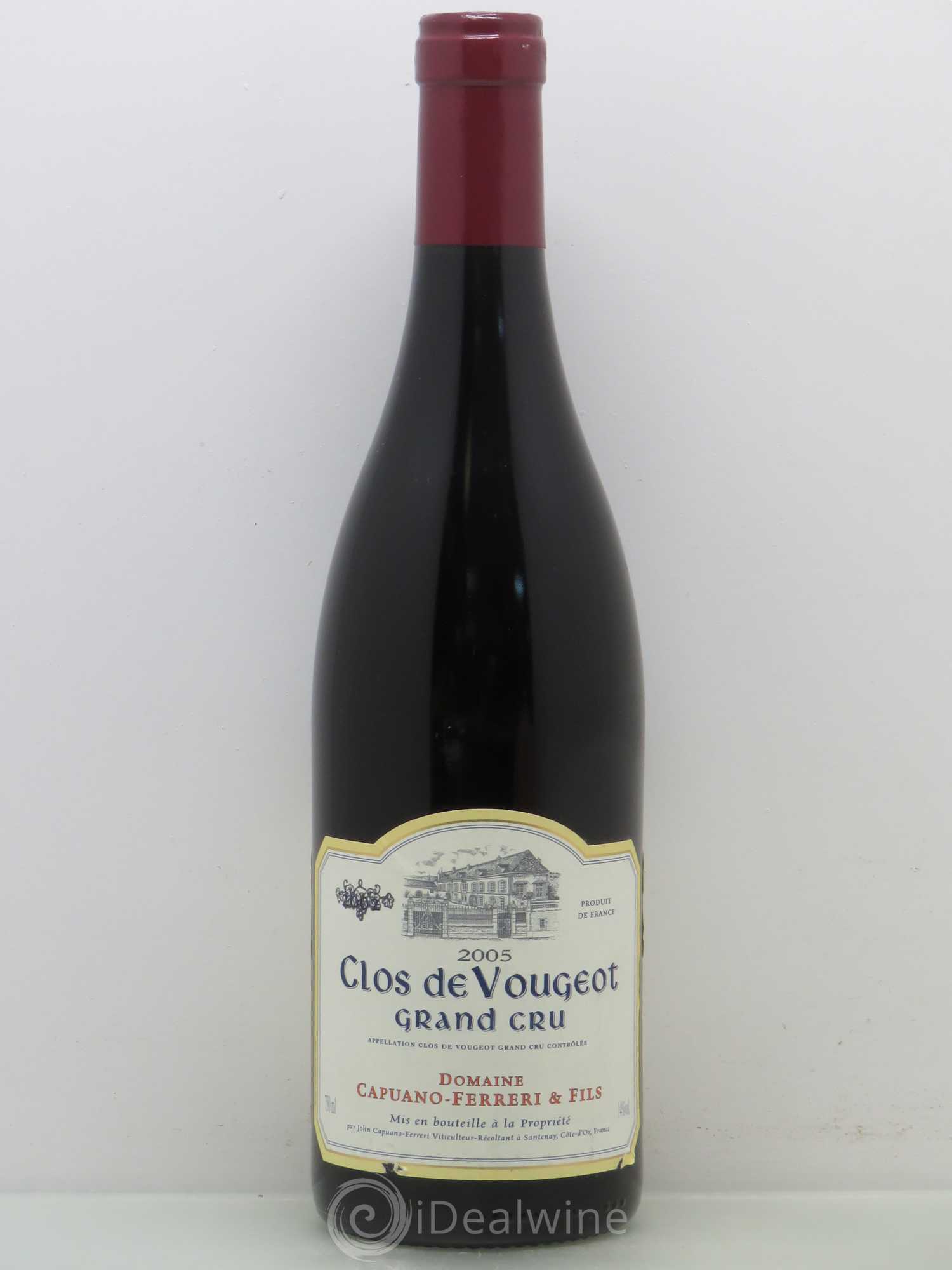 Clos de Vougeot Grand Cru Domaine Capuano Ferreri & Fils 2005 - Posten von 1 Flasche - 0