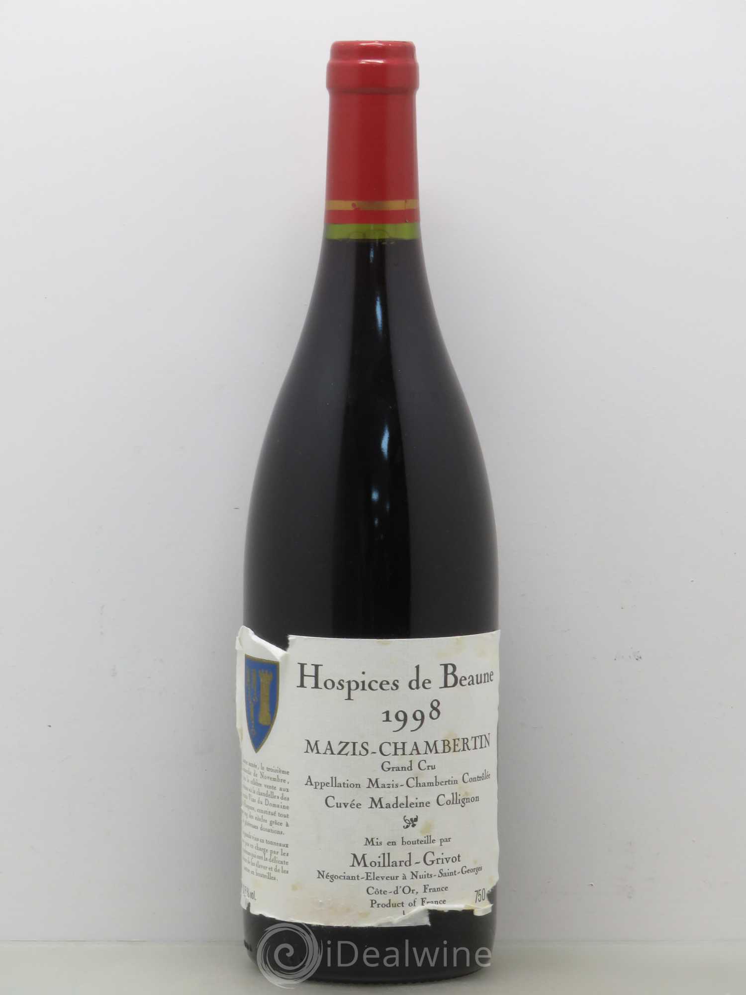 Mazis-Chambertin Grand Cru Cuvée Madeleine Collignon Hospices de Beaune 1998 - Lot de 1 bouteille - 0