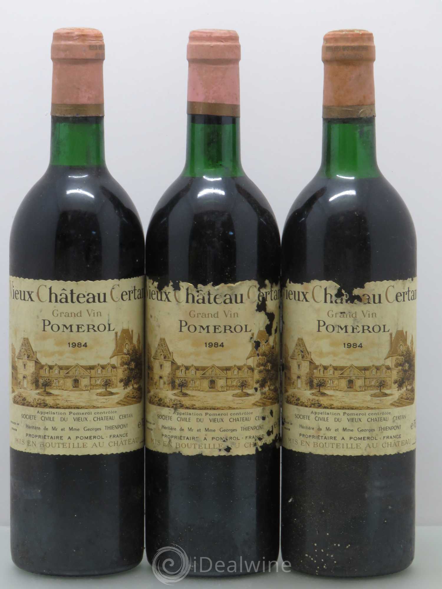 Vieux Château Certan 1984 - Lot de 3 bouteilles - 0