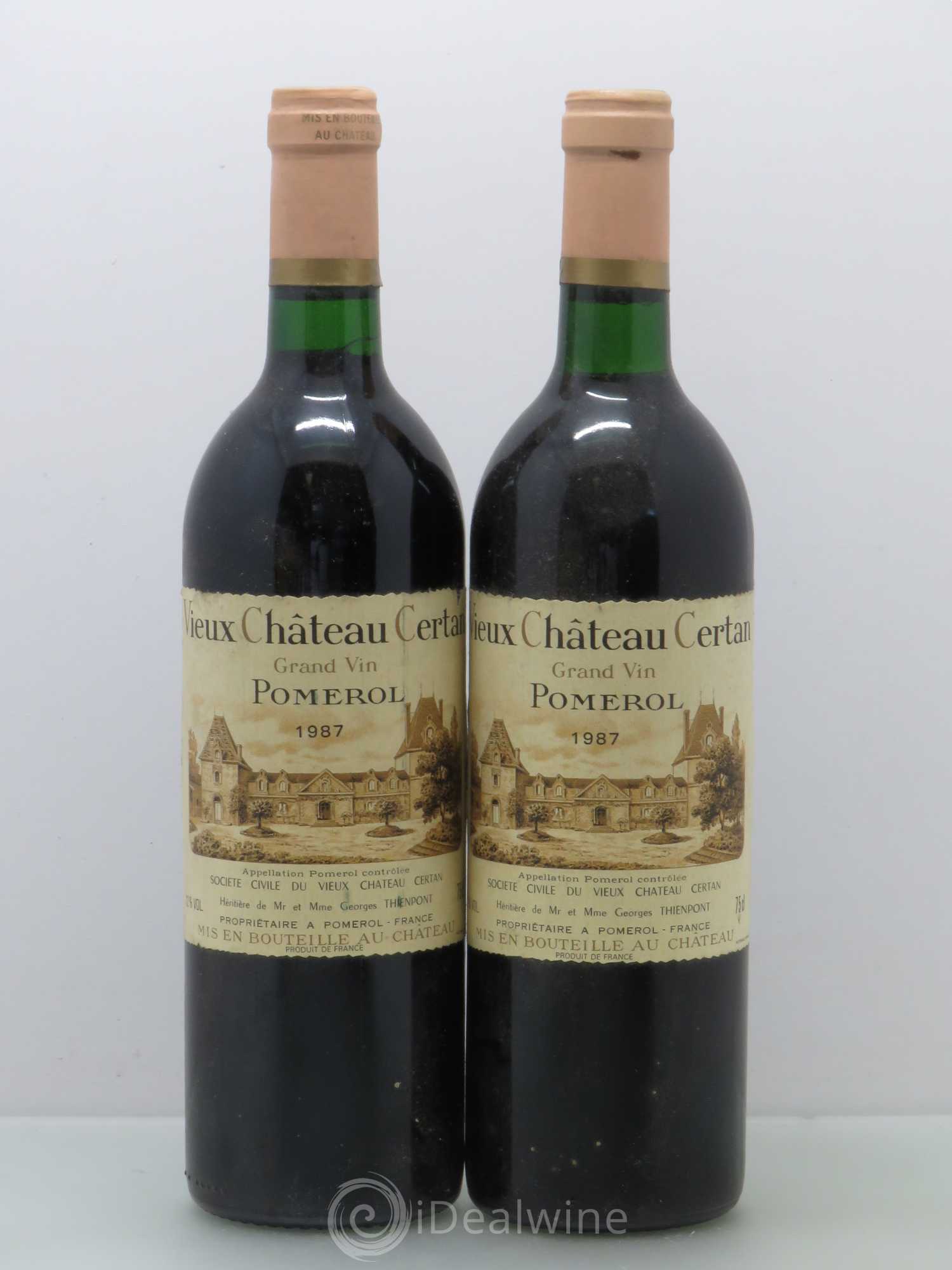 Vieux Château Certan 1987 - Lot de 2 bouteilles - 0