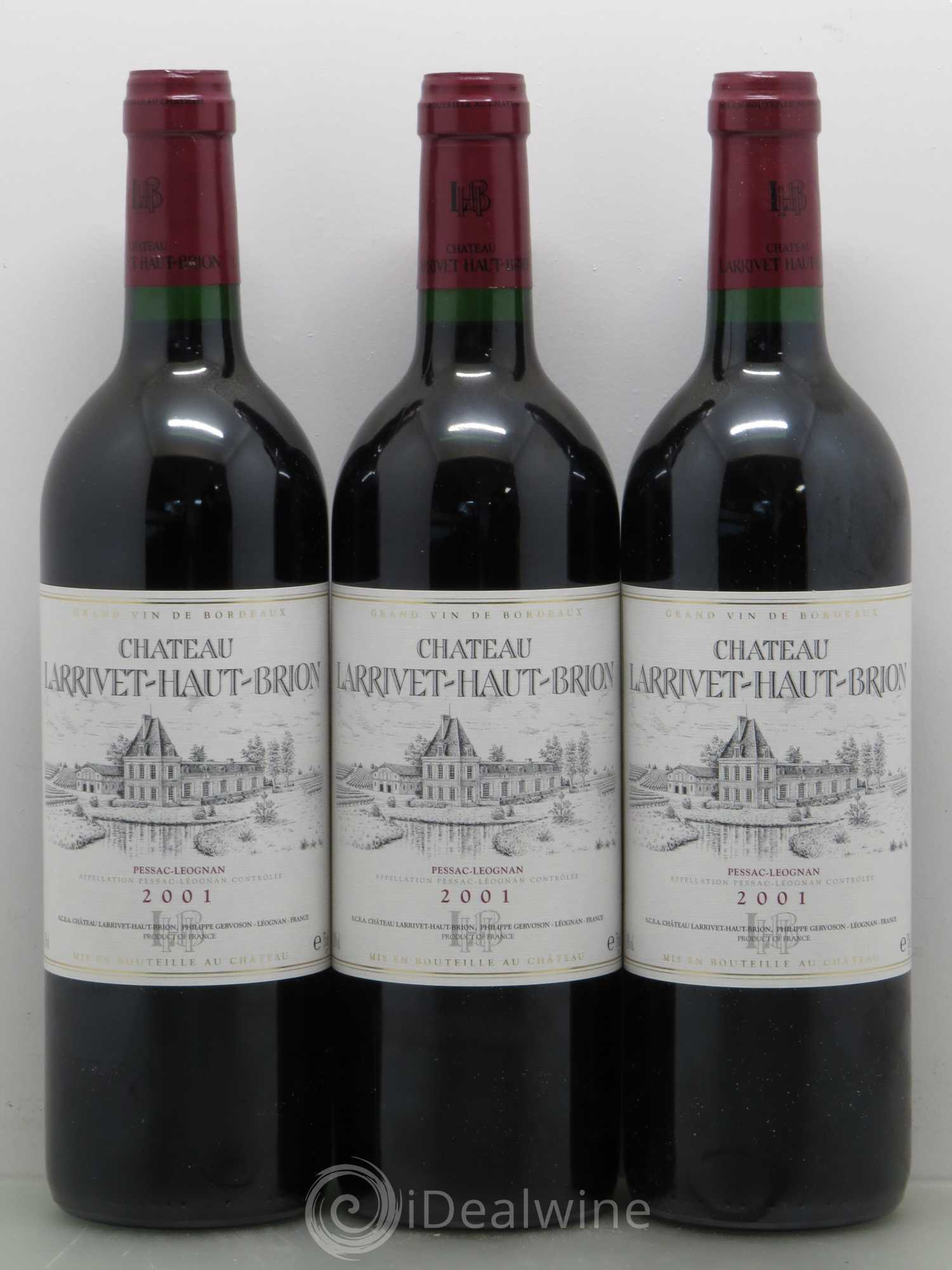 Château Larrivet Haut-Brion 2001 - Lot de 12 bouteilles - 1