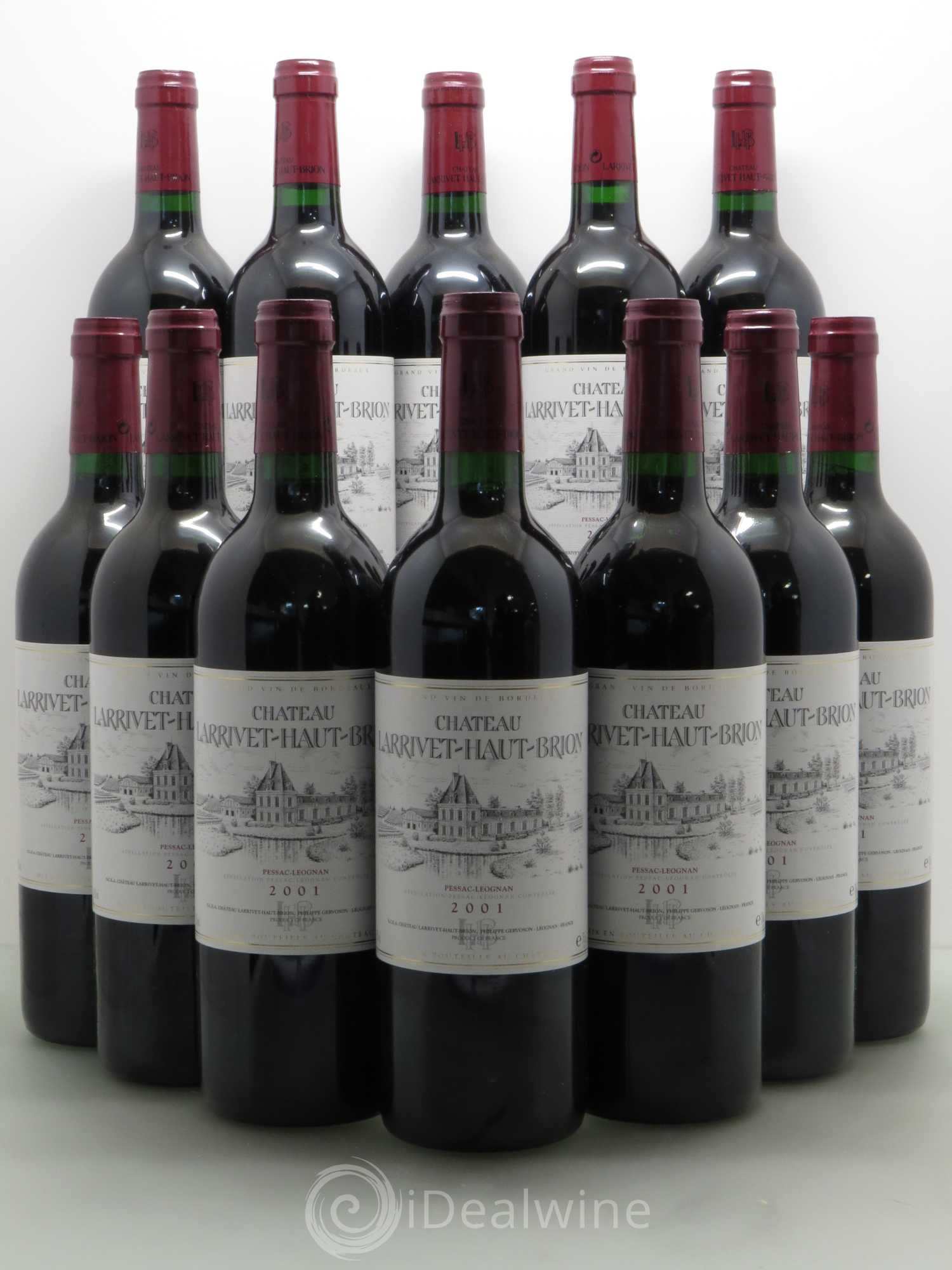 Château Larrivet Haut-Brion 2001 - Lot de 12 bouteilles - 0