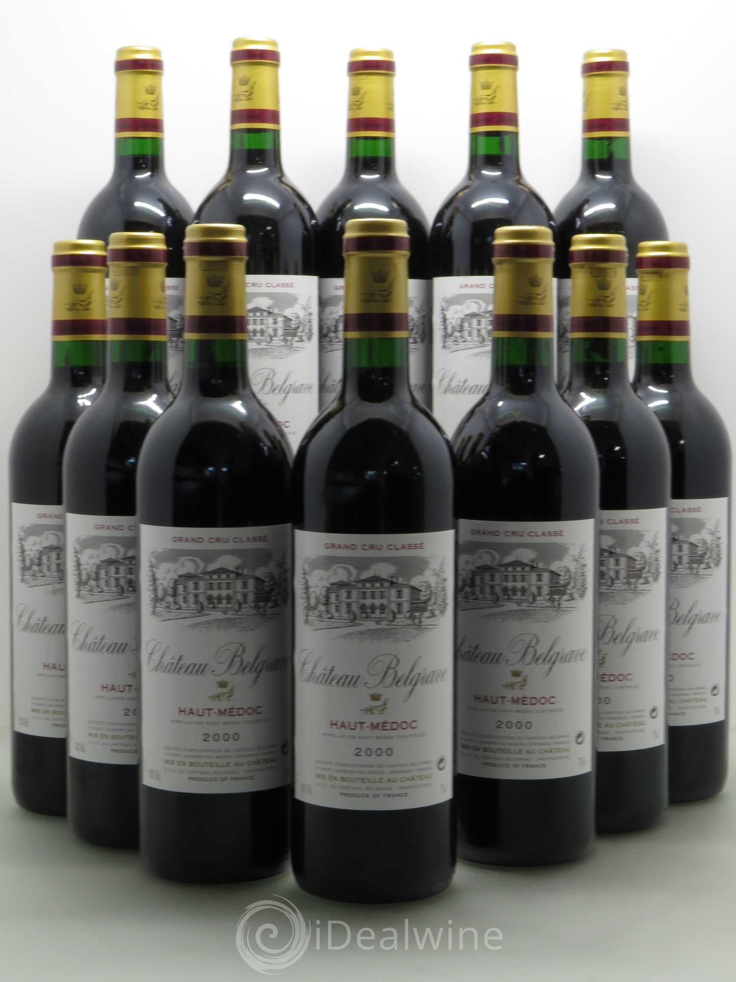 Château Belgrave 5ème Grand Cru Classé 2000 - Lot de 12 bouteilles - 0