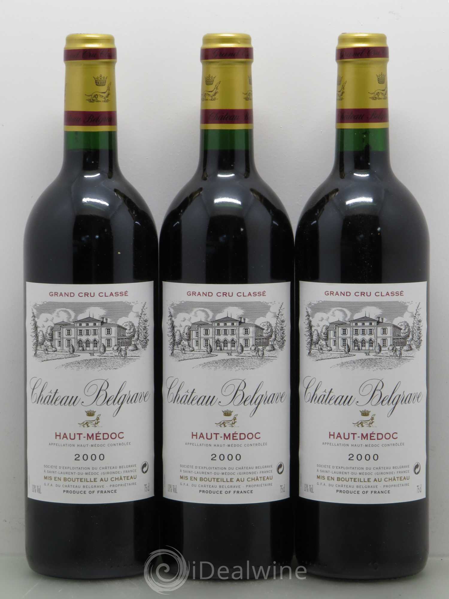 Château Belgrave 5ème Grand Cru Classé 2000 - Lot de 12 bouteilles - 2