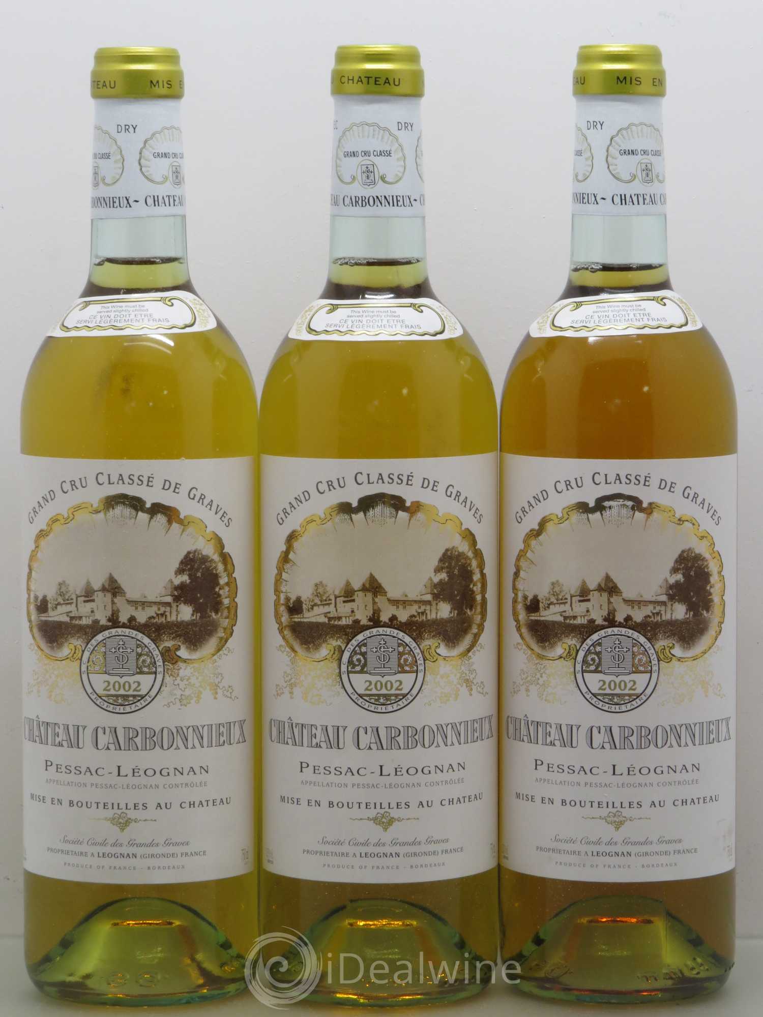 Château Carbonnieux Cru Classé de Graves 2002 - Lot de 12 bouteilles - 1