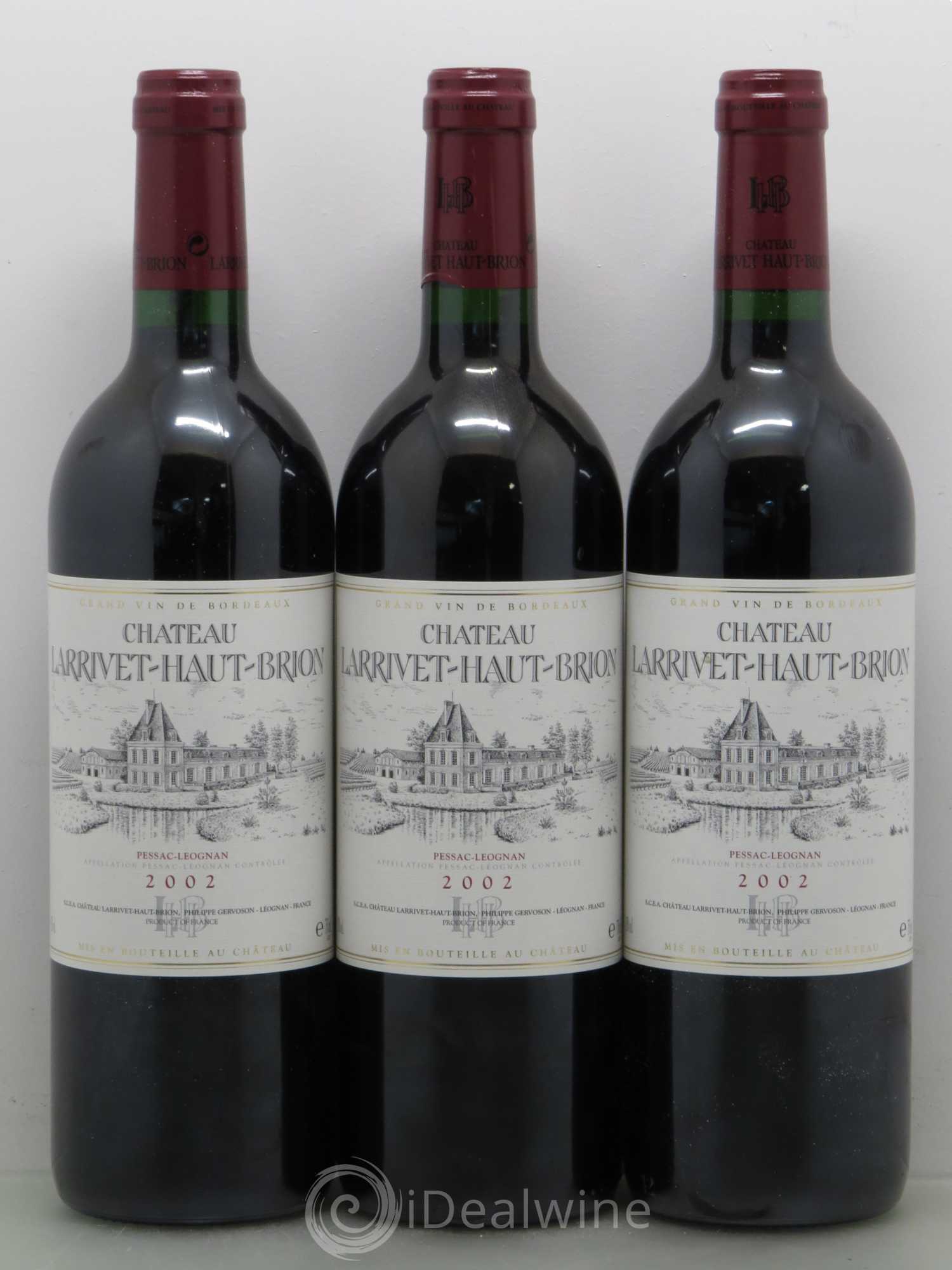 Château Larrivet Haut-Brion 2002 - Lot de 12 bouteilles - 1